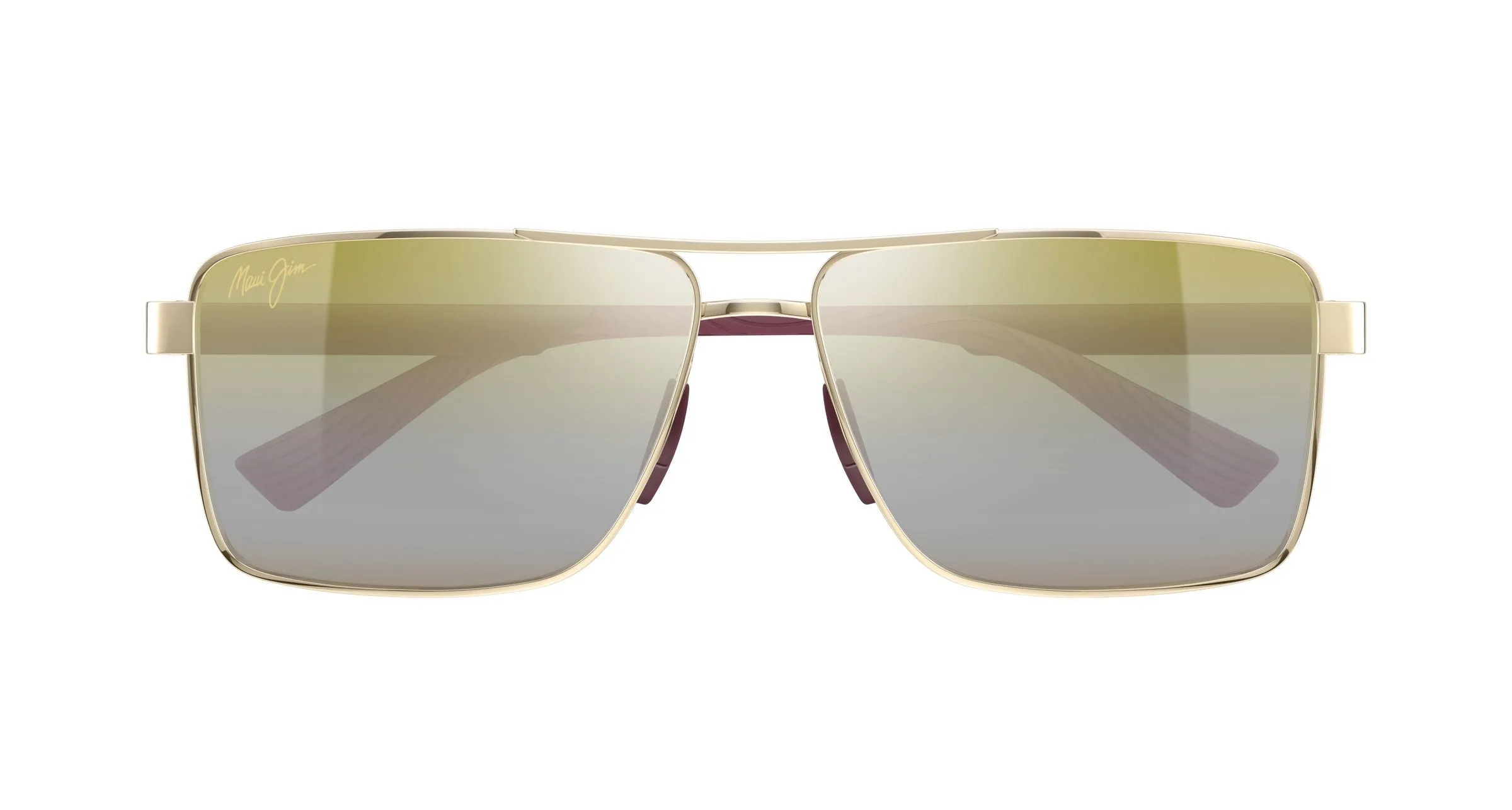 Maui Jim MJ0621S 003 Occhiali da sole Metallo Oro Multicolore Squadrata - immagine 2
