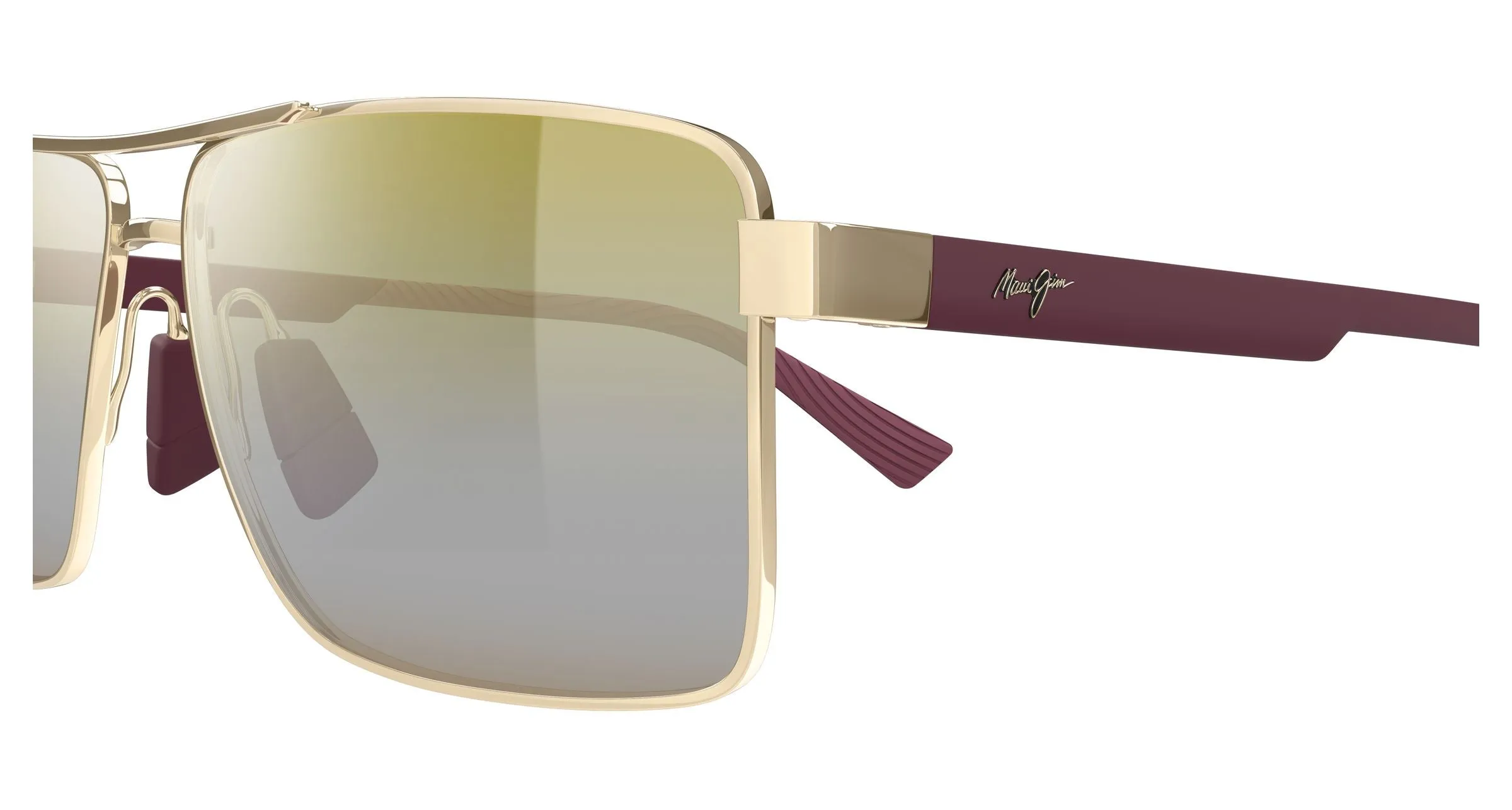 Maui Jim MJ0621S 003 Occhiali da sole Metallo Oro Multicolore Squadrata - immagine 3