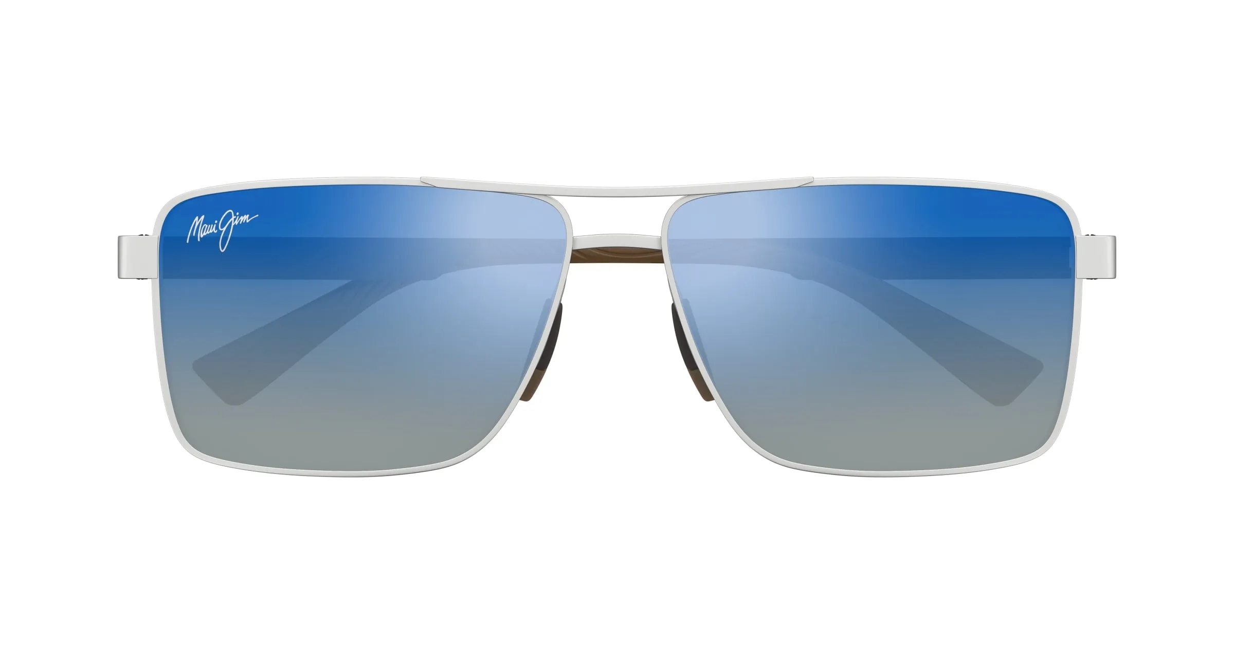 Maui Jim MJ0621S 002 Occhiali da sole Metallo Argento Multicolore Squadrata - immagine 2