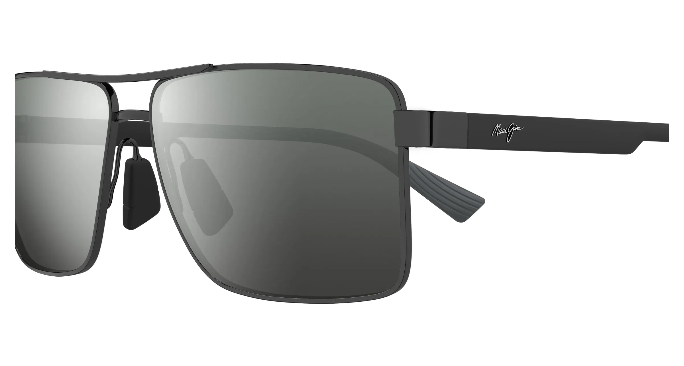 Maui Jim MJ0621S 001 Occhiali da sole Metallo Grigio Grigio Squadrata - immagine 3