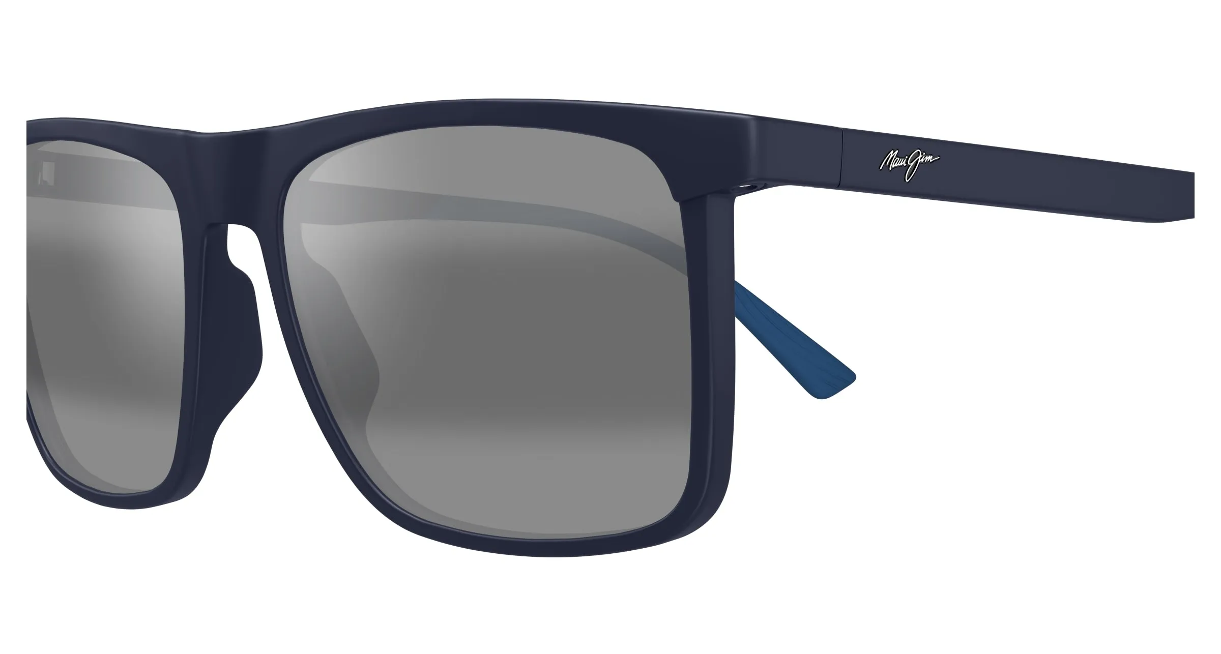 Maui Jim MJ0619S 002 Occhiali da sole Bio-iniettato Blu Grigio Squadrata - immagine 3