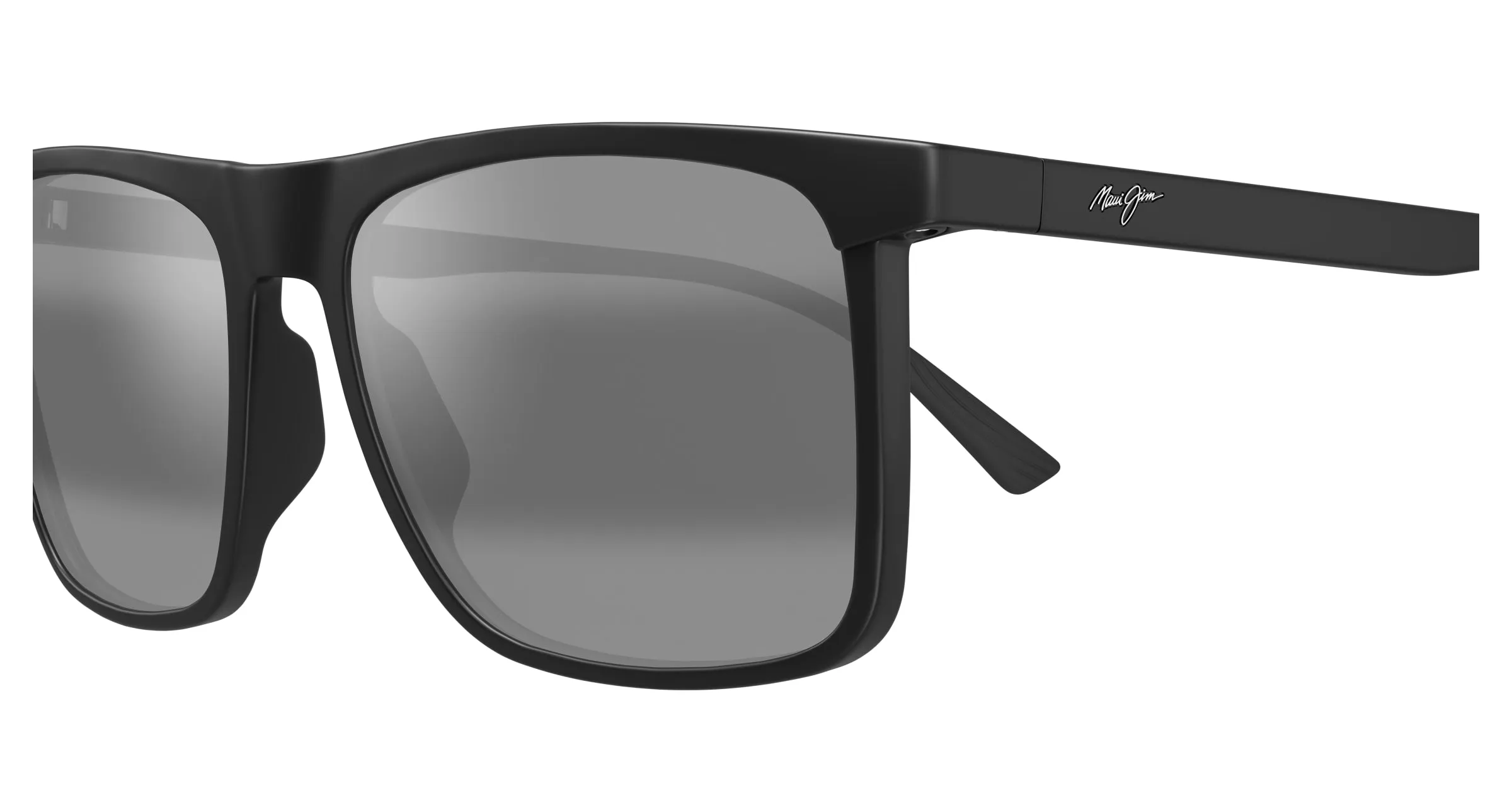 Maui Jim MJ0619S 001 Occhiali da sole Bio-iniettato Nero Grigio Squadrata - immagine 3