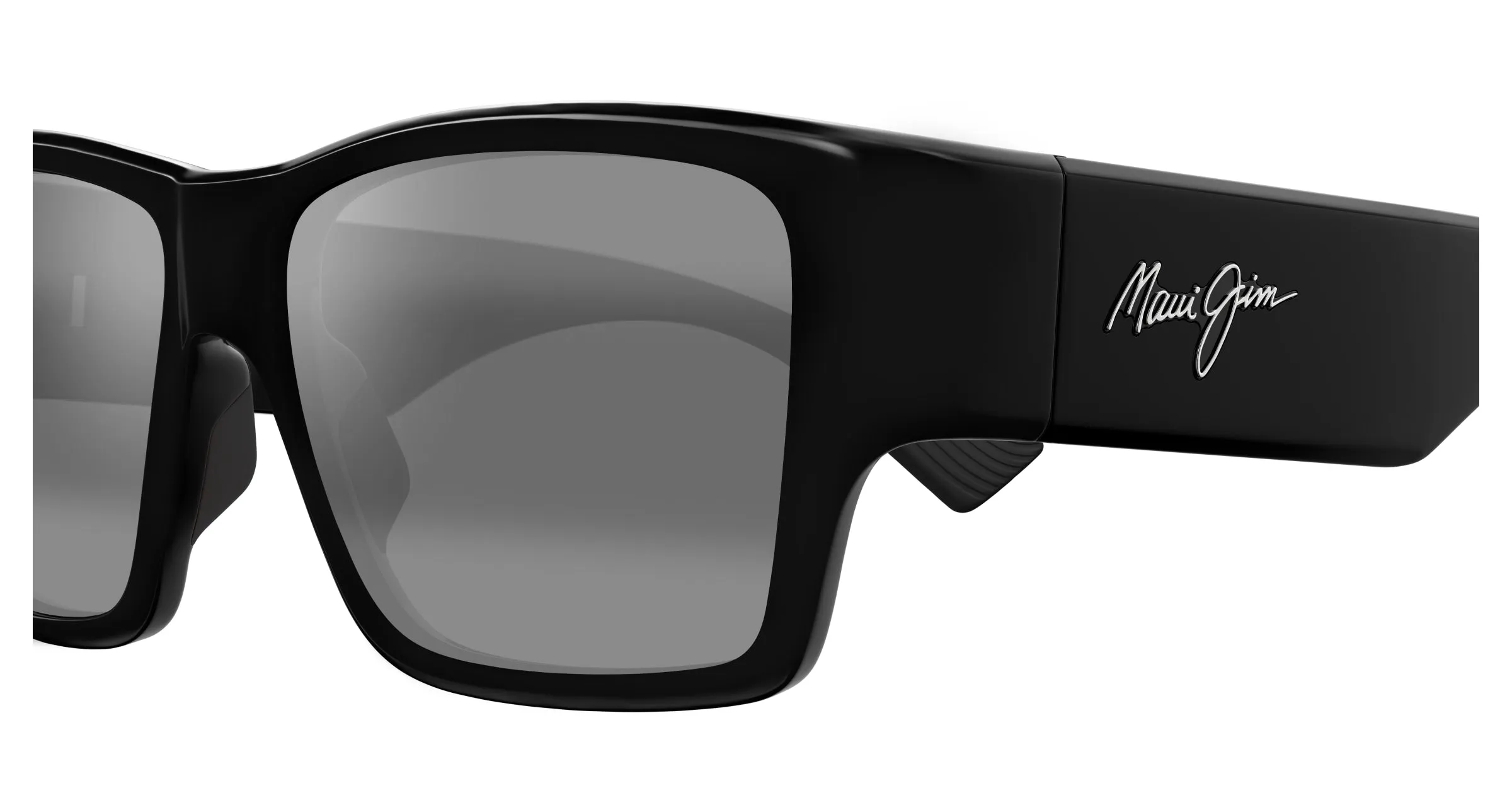 Maui Jim MJ0614S 001 Occhiali da sole Bio-iniettato Nero Grigio Squadrata - immagine 3