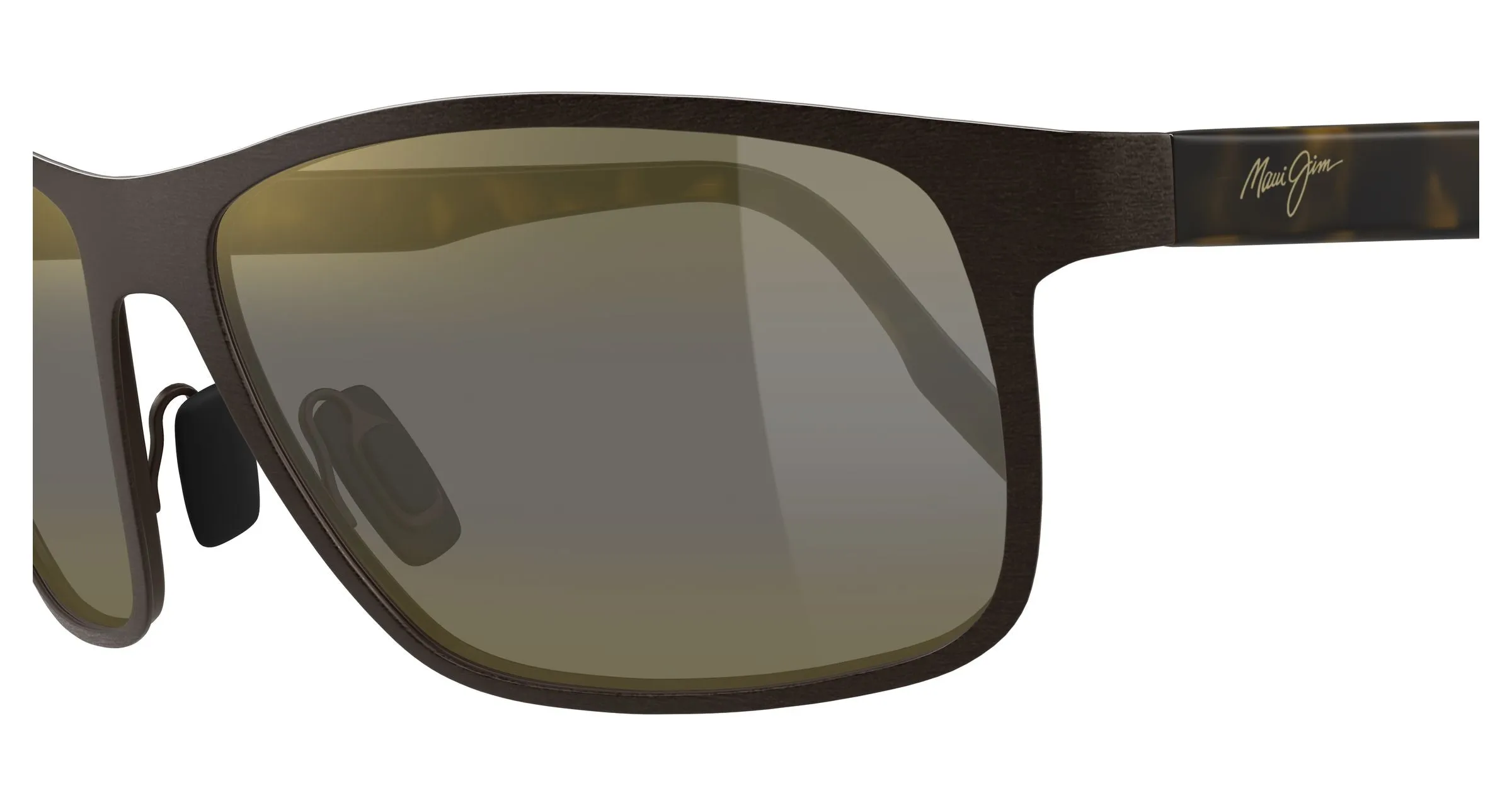 Maui Jim MJ0606S 003 Occhiali da sole Metallo Marrone Bronzo Squadrata - immagine 3