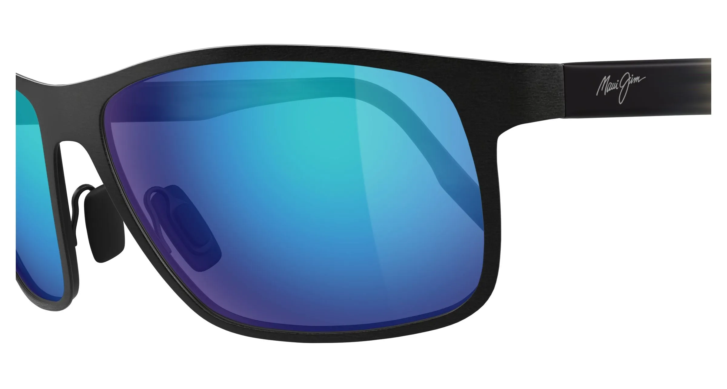 Maui Jim MJ0606S 002 Occhiali da sole Metallo Grigio Blu Squadrata - immagine 3