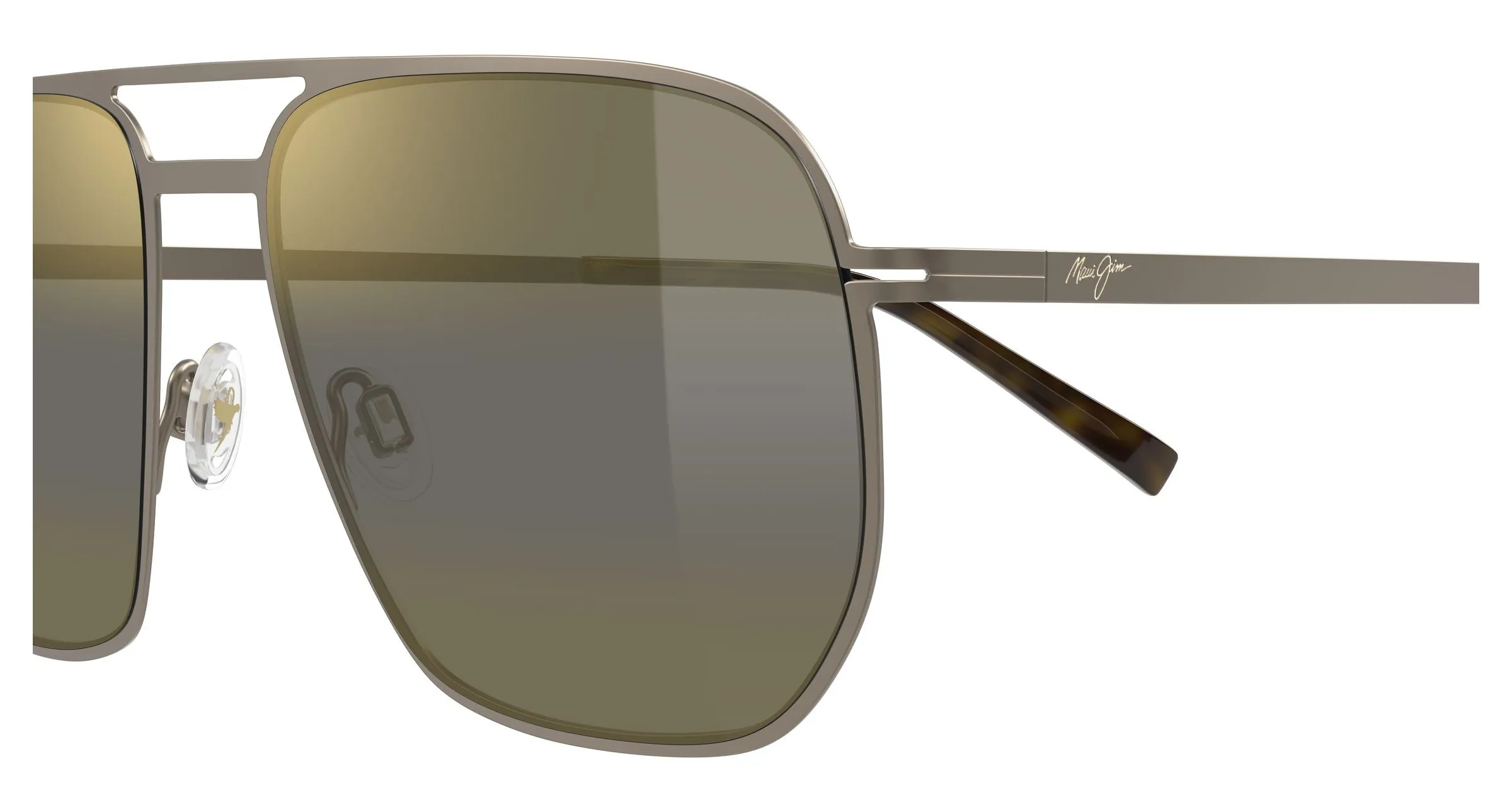 Maui Jim MJ0605S 003 Occhiali da sole Metallo Argento Bronzo Squadrata - immagine 3
