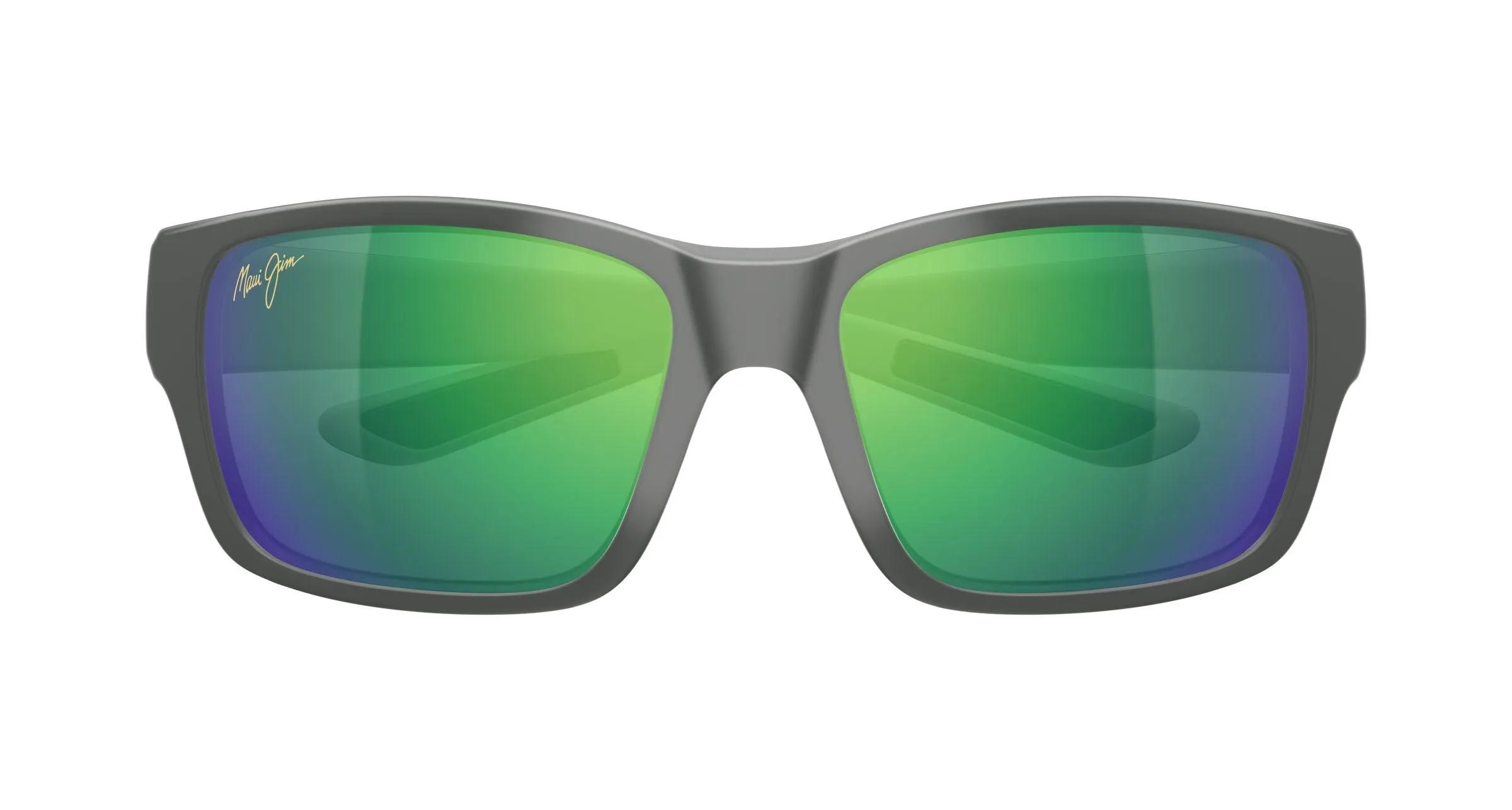Maui Jim MJ0604S 002 Occhiali da sole Iniettato Grigio Verde Squadrata - immagine 2