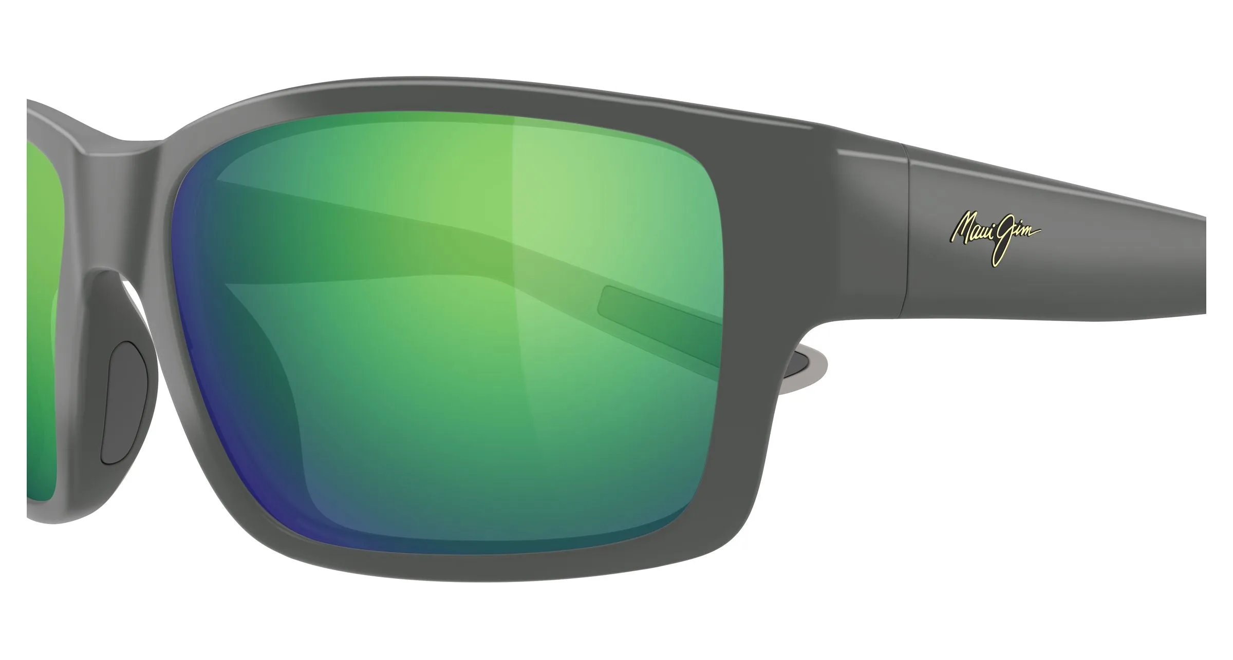 Maui Jim MJ0604S 002 Occhiali da sole Iniettato Grigio Verde Squadrata - immagine 3