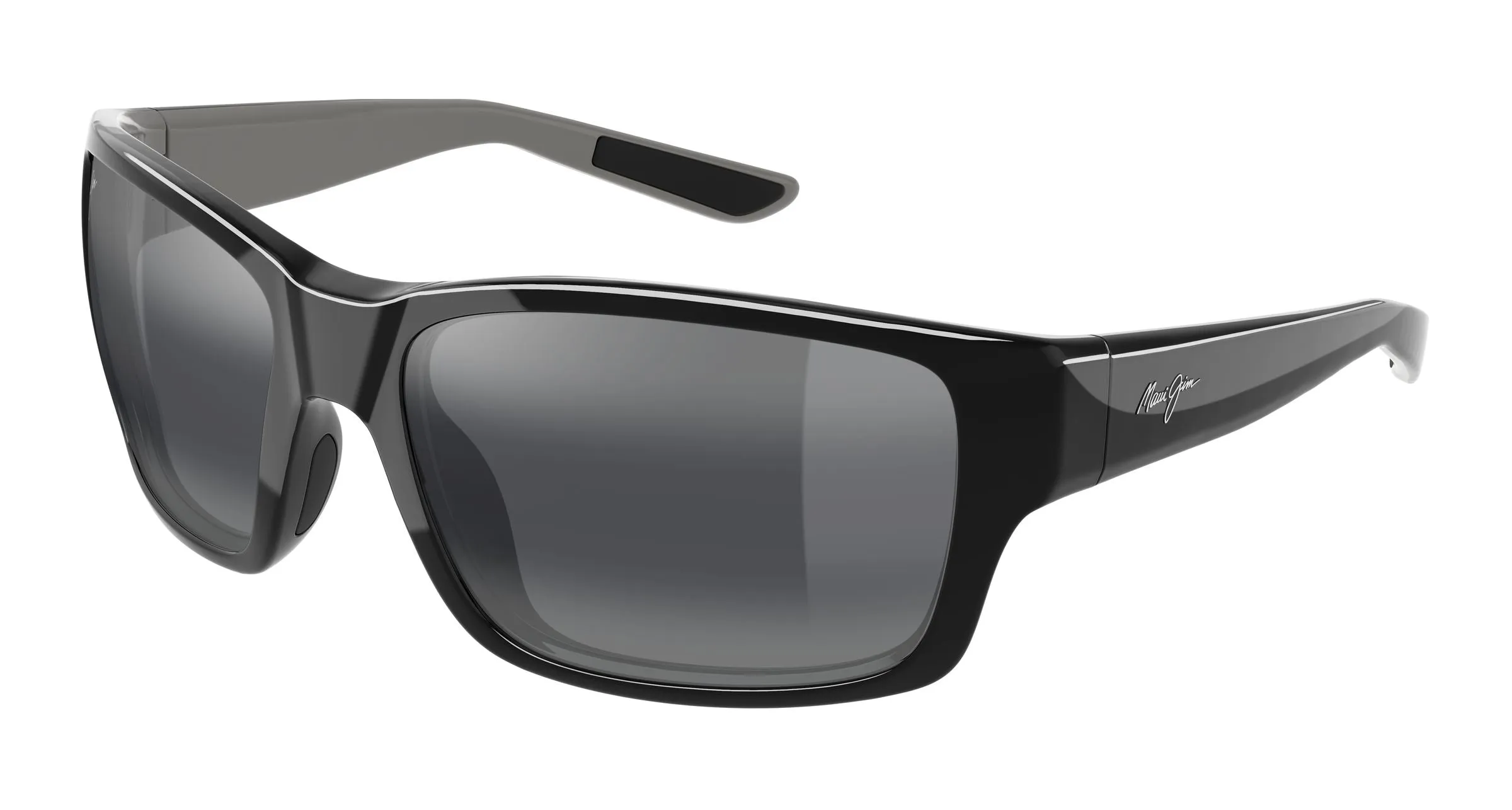 Maui Jim MJ0604S 001 Occhiali da sole Iniettato Nero Grigio Squadrata - immagine 1