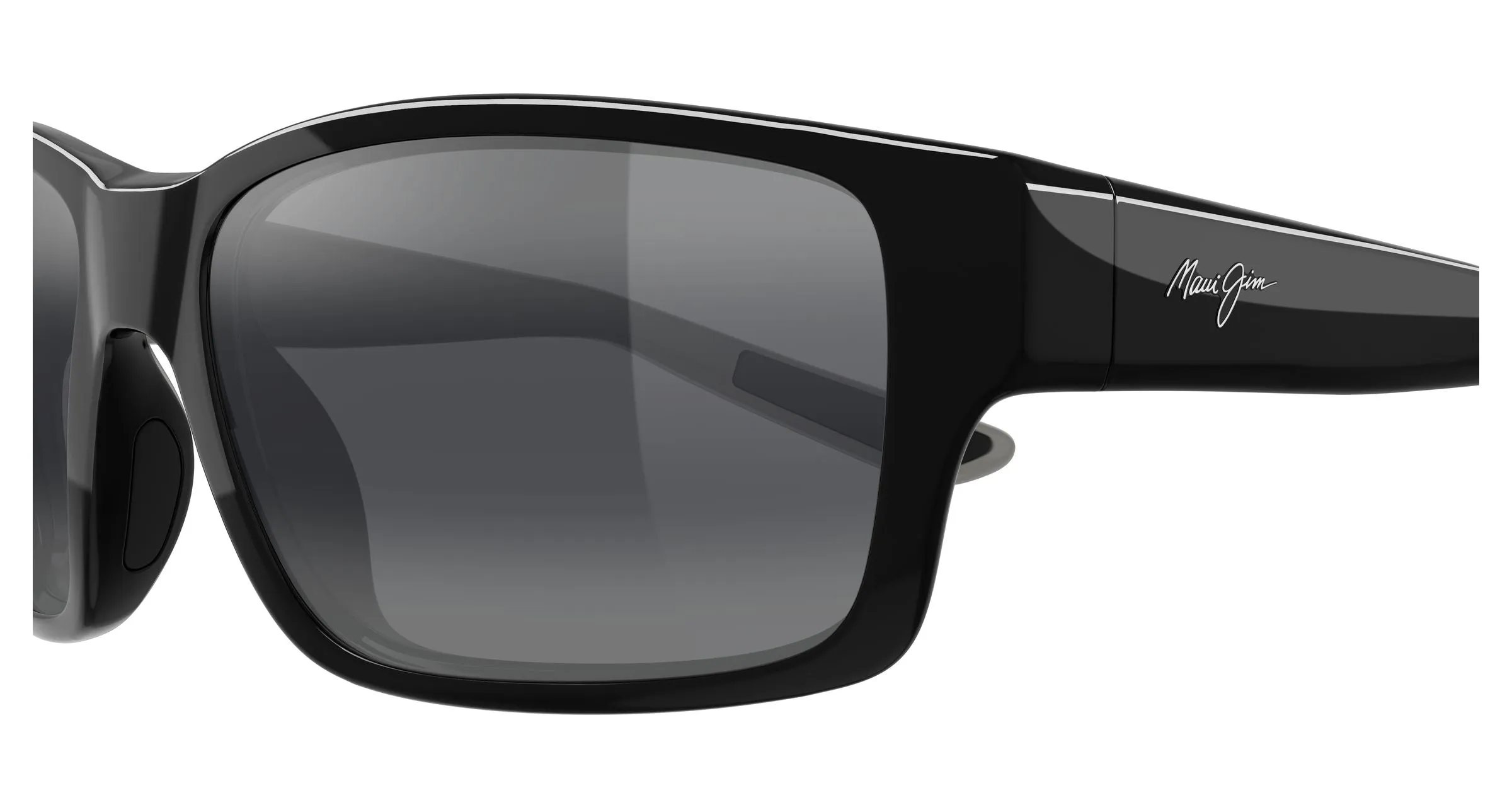 Maui Jim MJ0604S 001 Occhiali da sole Iniettato Nero Grigio Squadrata - immagine 3