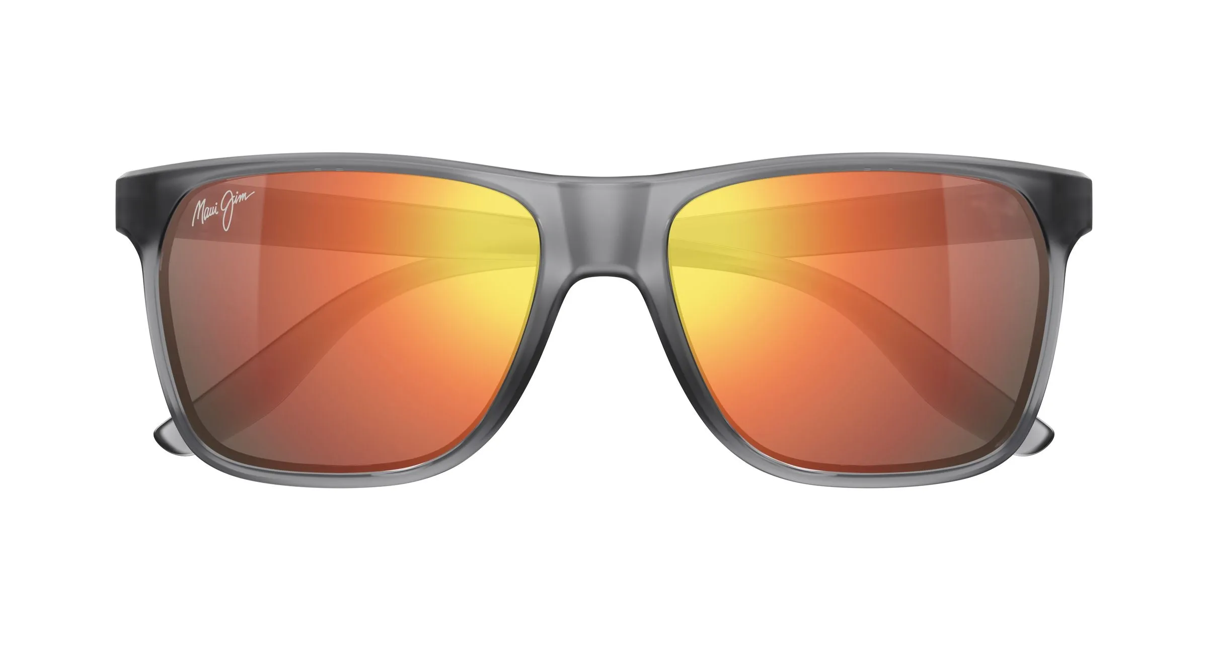 Maui Jim MJ0603S 002 Occhiali da sole Iniettato Grigio Rosso Squadrata - immagine 2