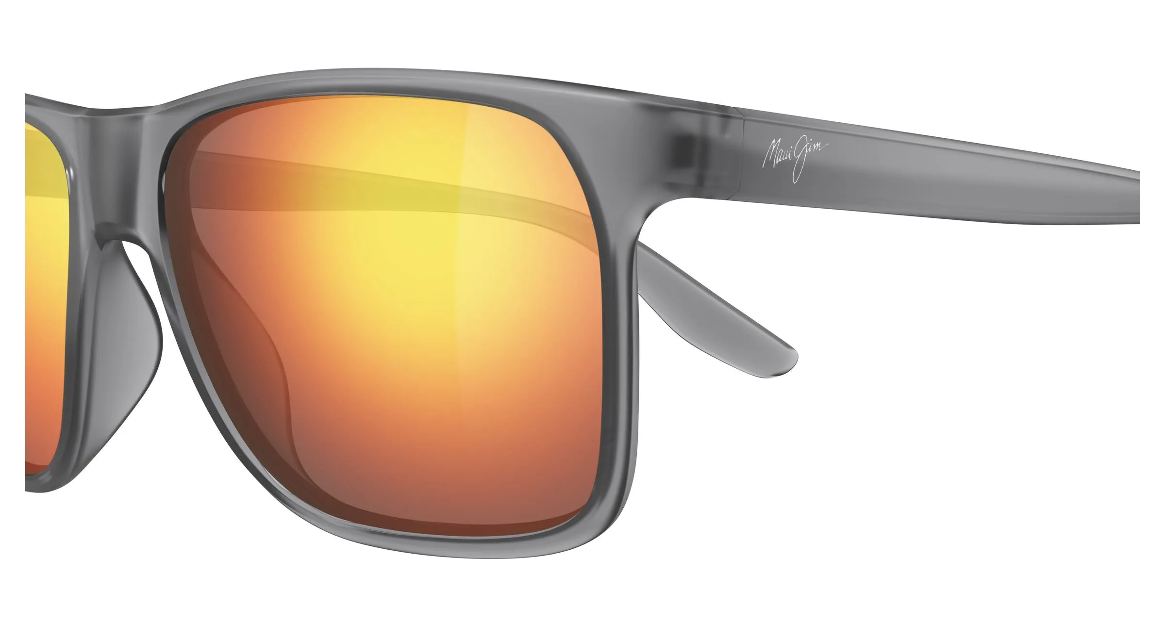 Maui Jim MJ0603S 002 Occhiali da sole Iniettato Grigio Rosso Squadrata - immagine 3