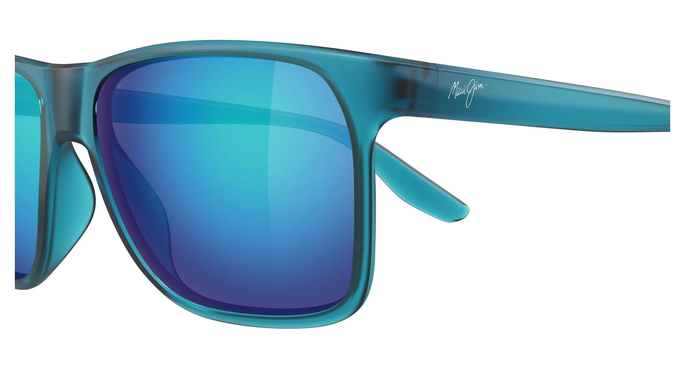 Maui Jim MJ0603S 001 Occhiali da sole Iniettato Blu Blu Squadrata - immagine 3