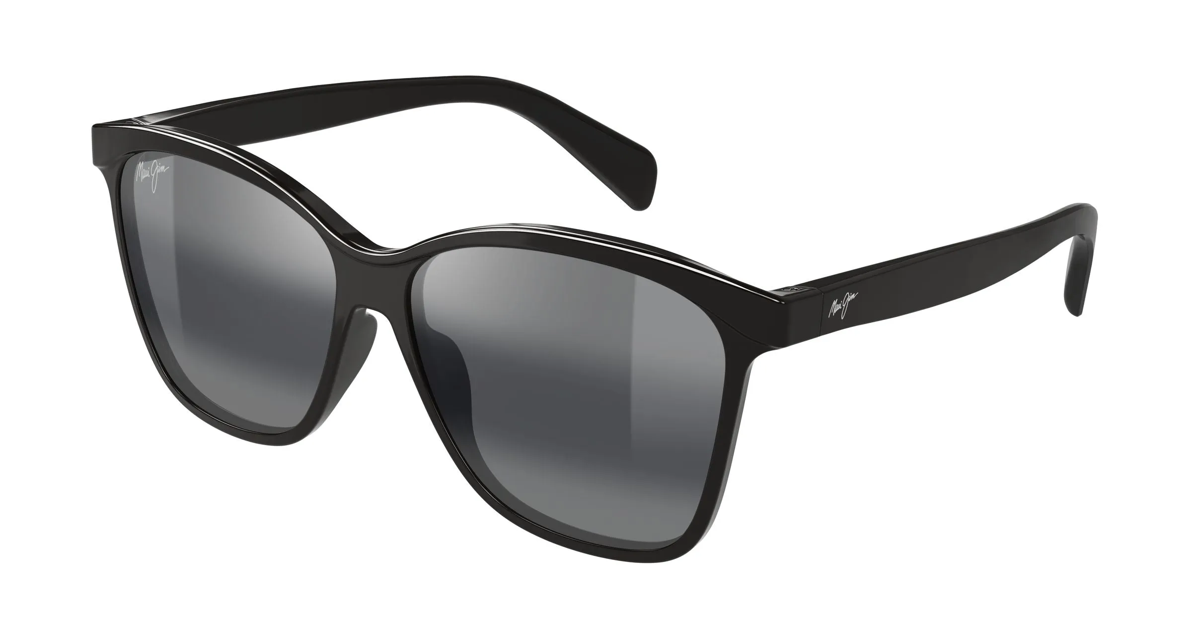 Maui Jim MJ0601S 001 Occhiali da sole Iniettato Nero Grigio Farfalla - immagine 1