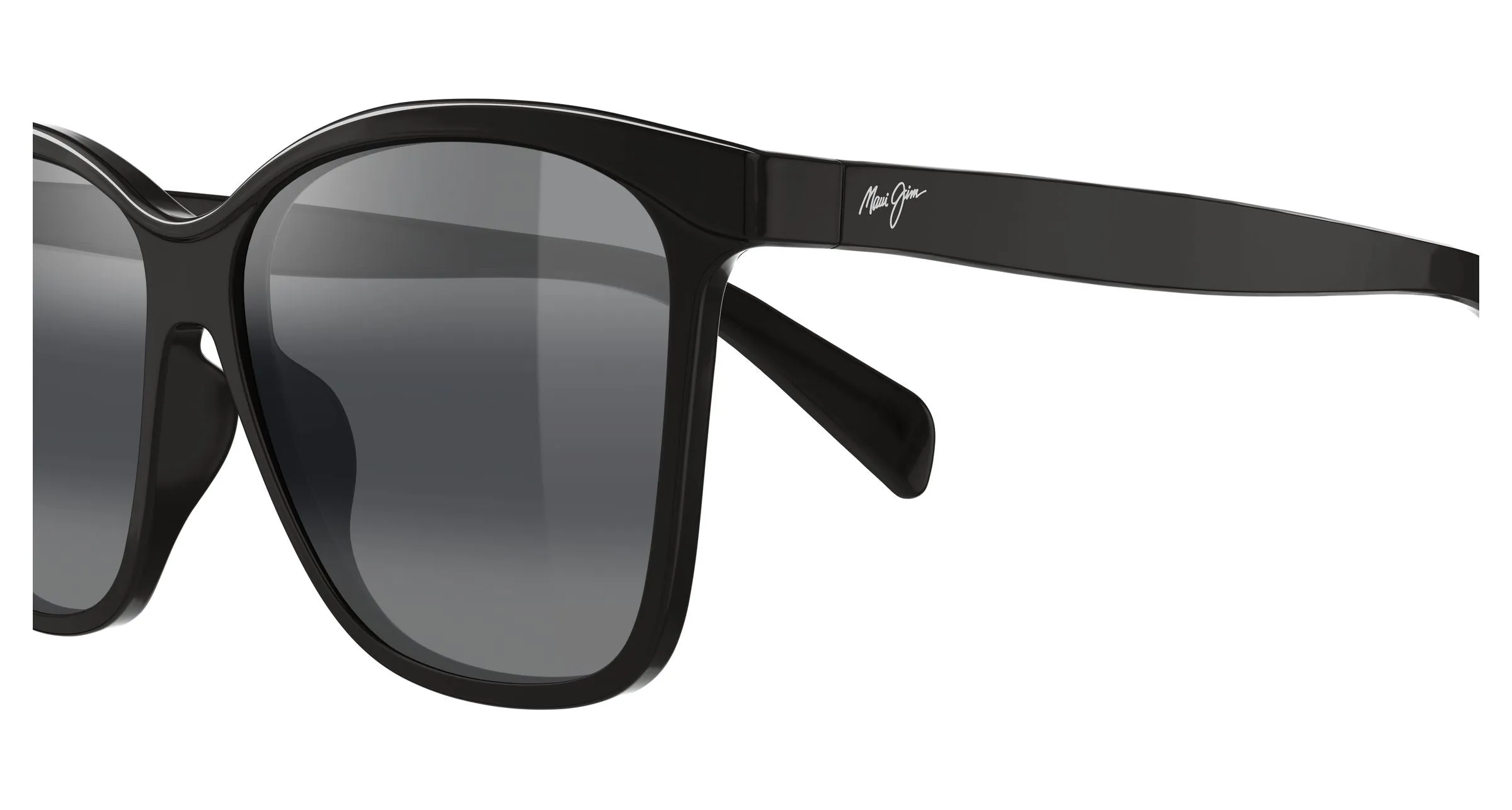 Maui Jim MJ0601S 001 Occhiali da sole Iniettato Nero Grigio Farfalla - immagine 3