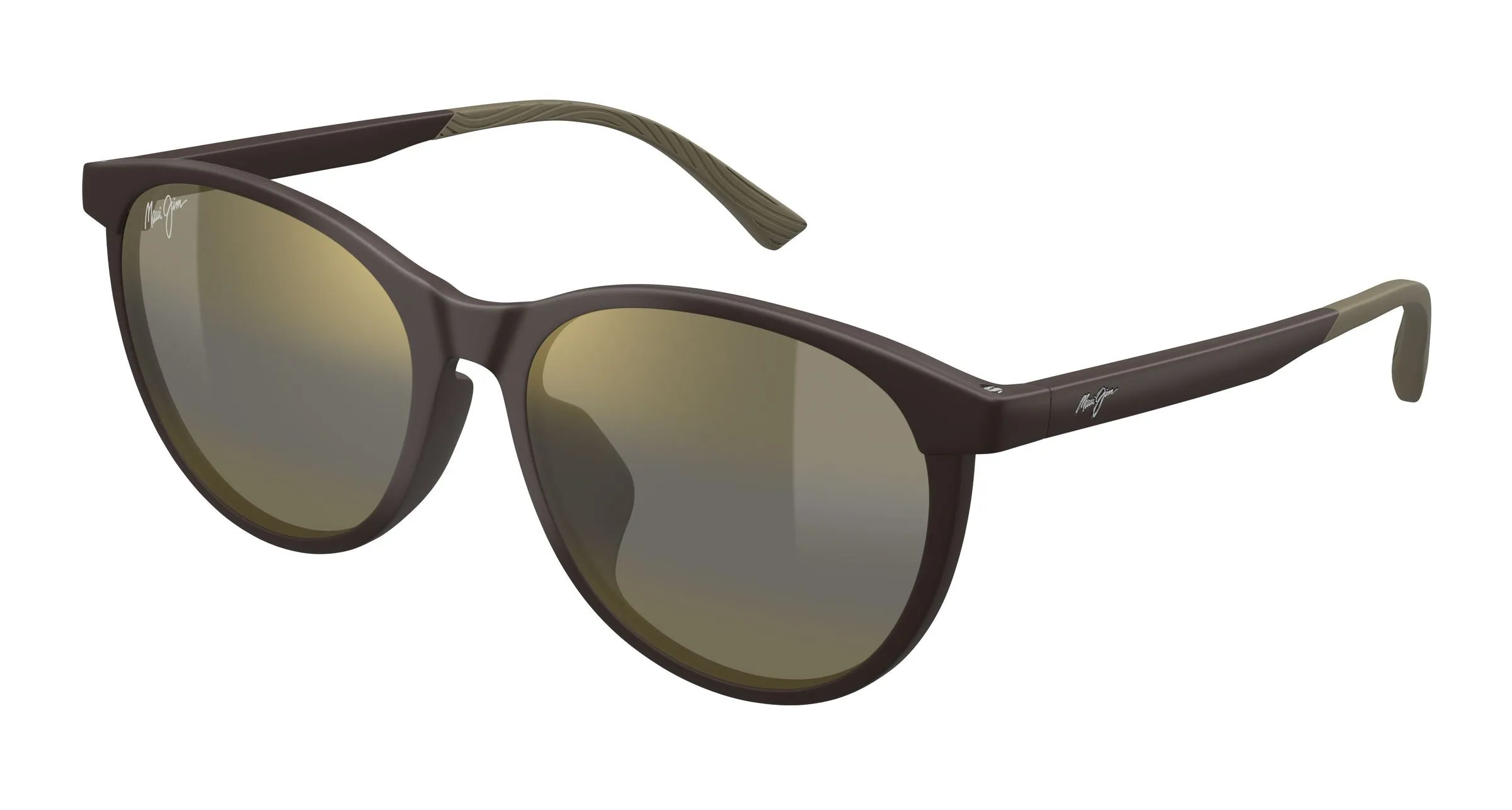 Maui Jim MJ0600SA 002 Occhiali da sole Bio-iniettato Marrone Bronzo Rotonda - immagine 1