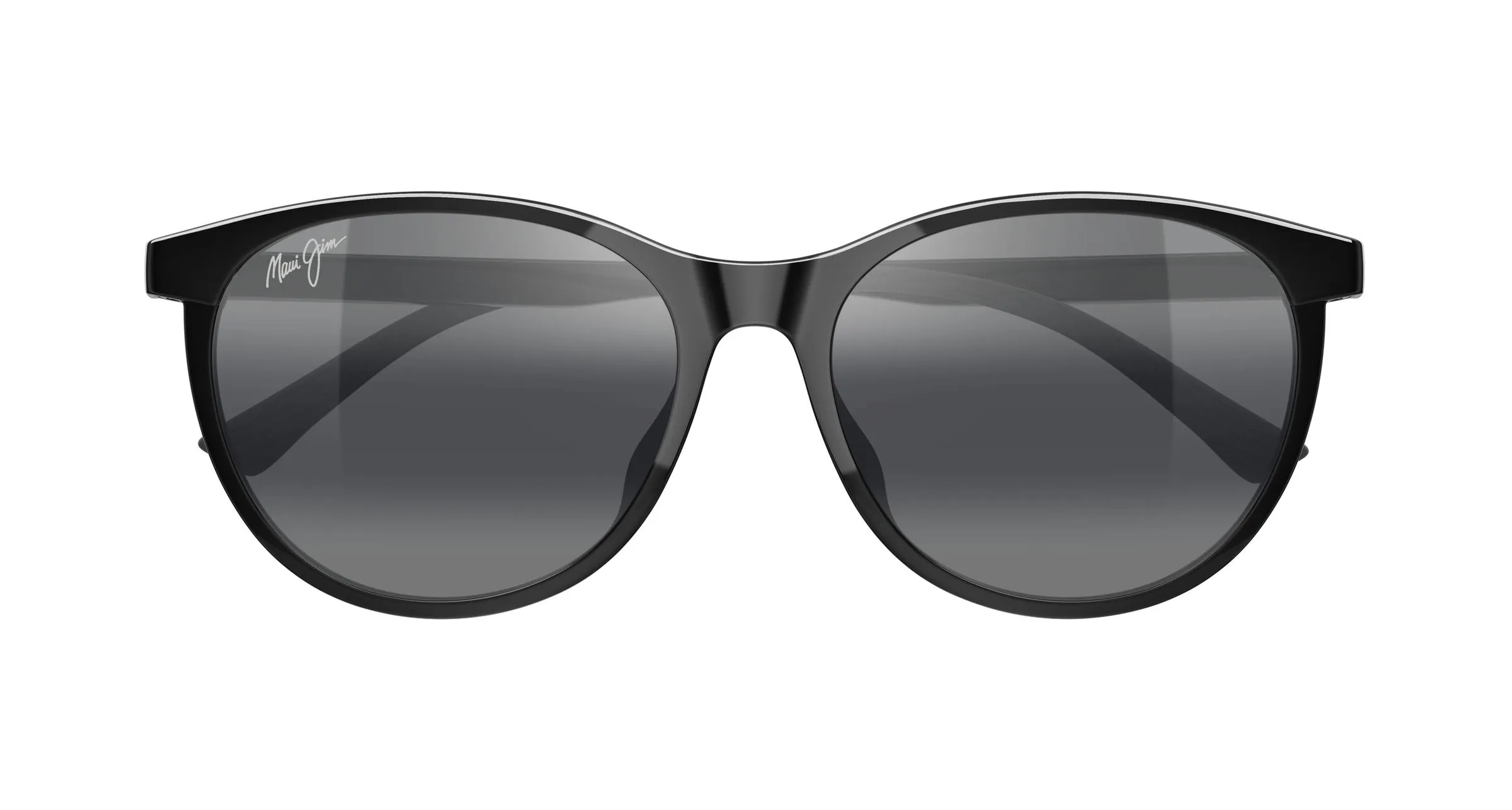 Maui Jim MJ0600SA 001 Occhiali da sole Bio-iniettato Nero Grigio Rotonda - immagine 2