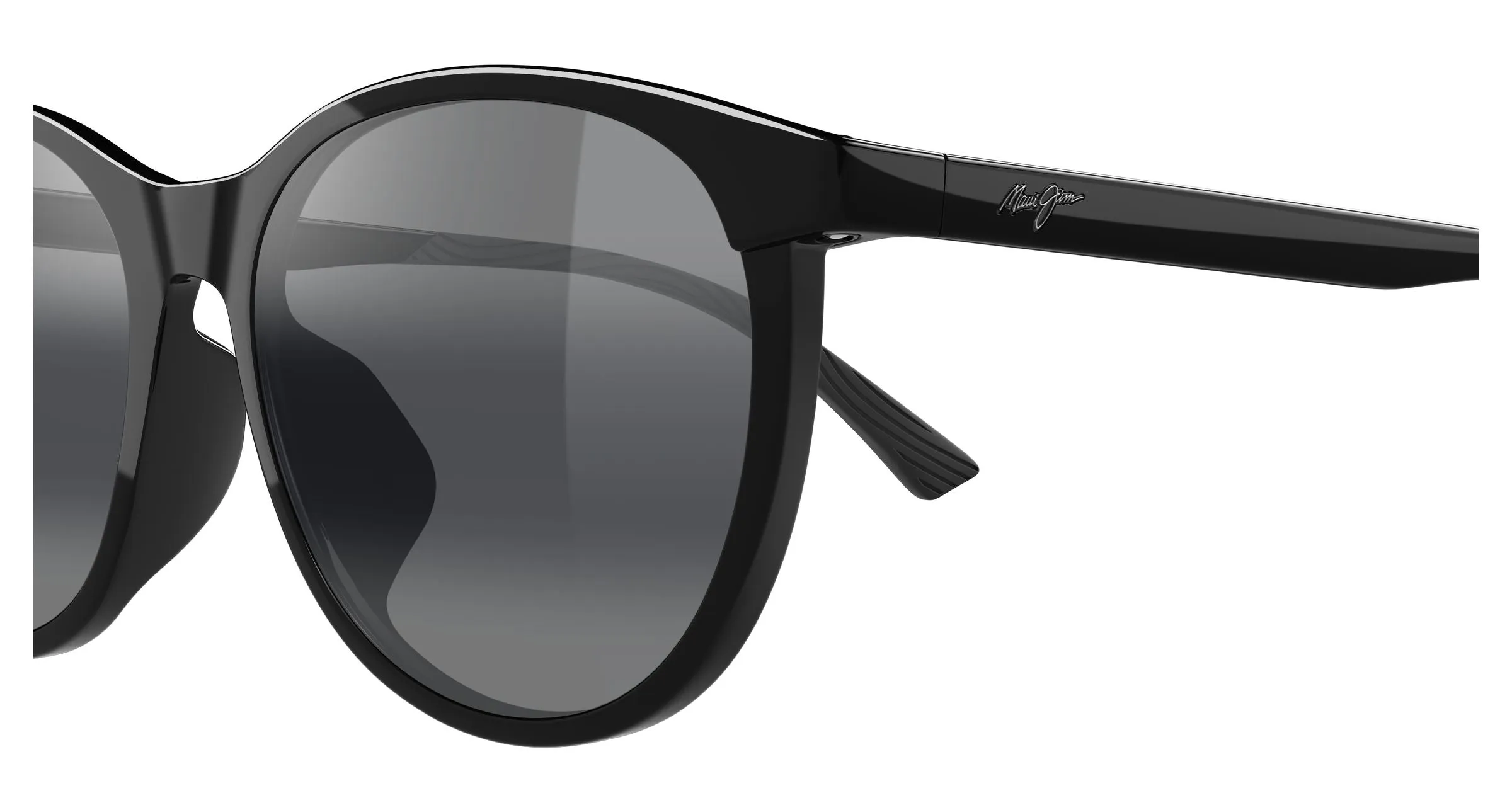 Maui Jim MJ0600SA 001 Occhiali da sole Bio-iniettato Nero Grigio Rotonda - immagine 3
