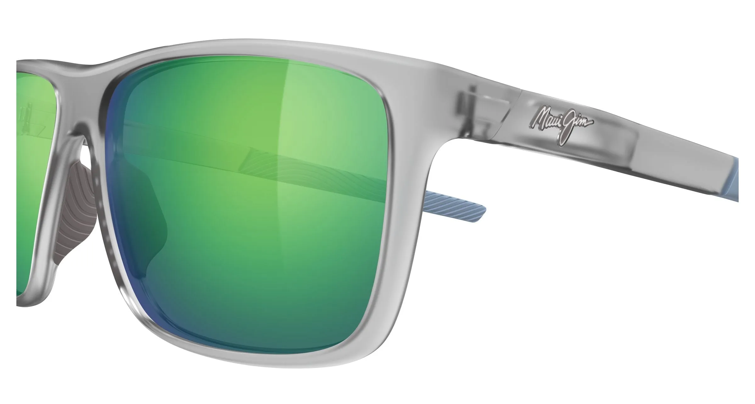 Maui Jim MJ0598S 004 Occhiali da sole Bio-iniettato Grigio Verde Squadrata - immagine 3