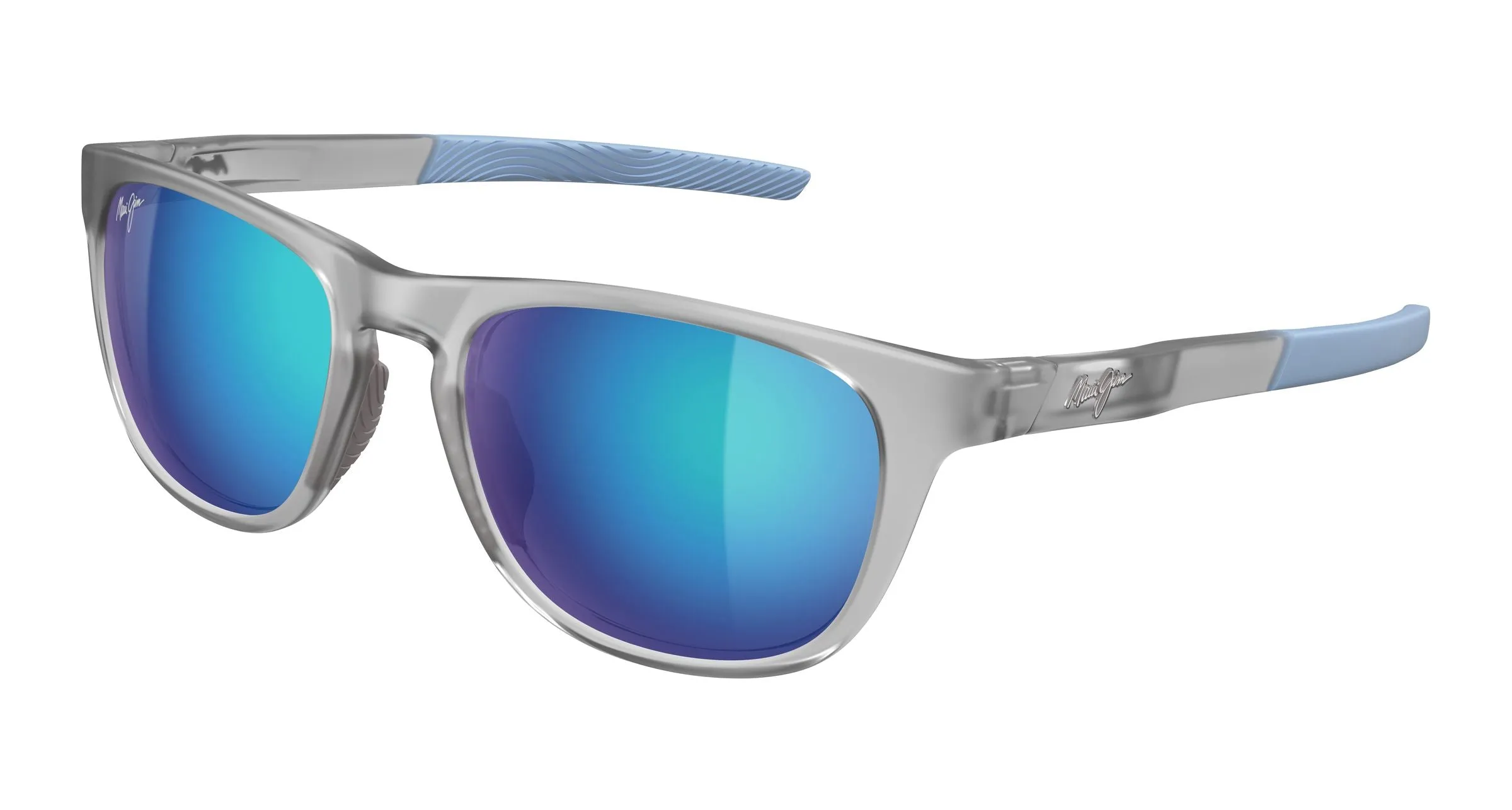 Maui Jim MJ0597S 004 Occhiali da sole Bio-iniettato Grigio Blu Rotonda - immagine 1