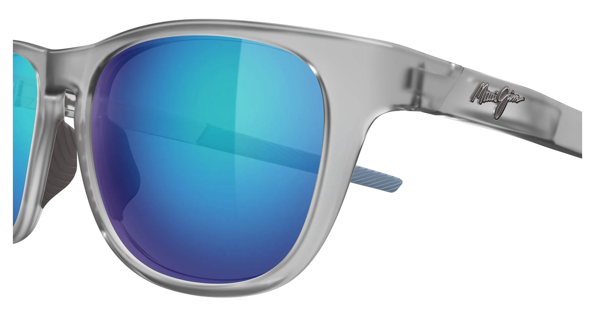 Maui Jim MJ0597S 004 Occhiali da sole Bio-iniettato Grigio Blu Rotonda - immagine 3