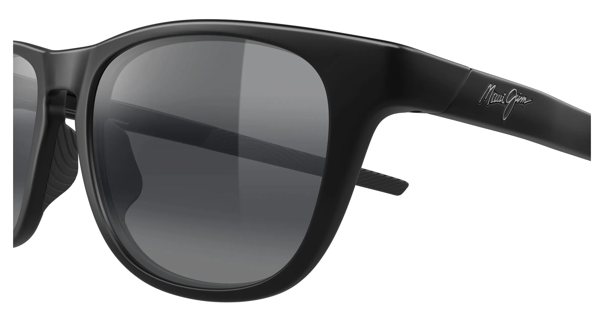 Maui Jim MJ0597S 001 Occhiali da sole Bio-iniettato Nero Grigio Rotonda - immagine 3