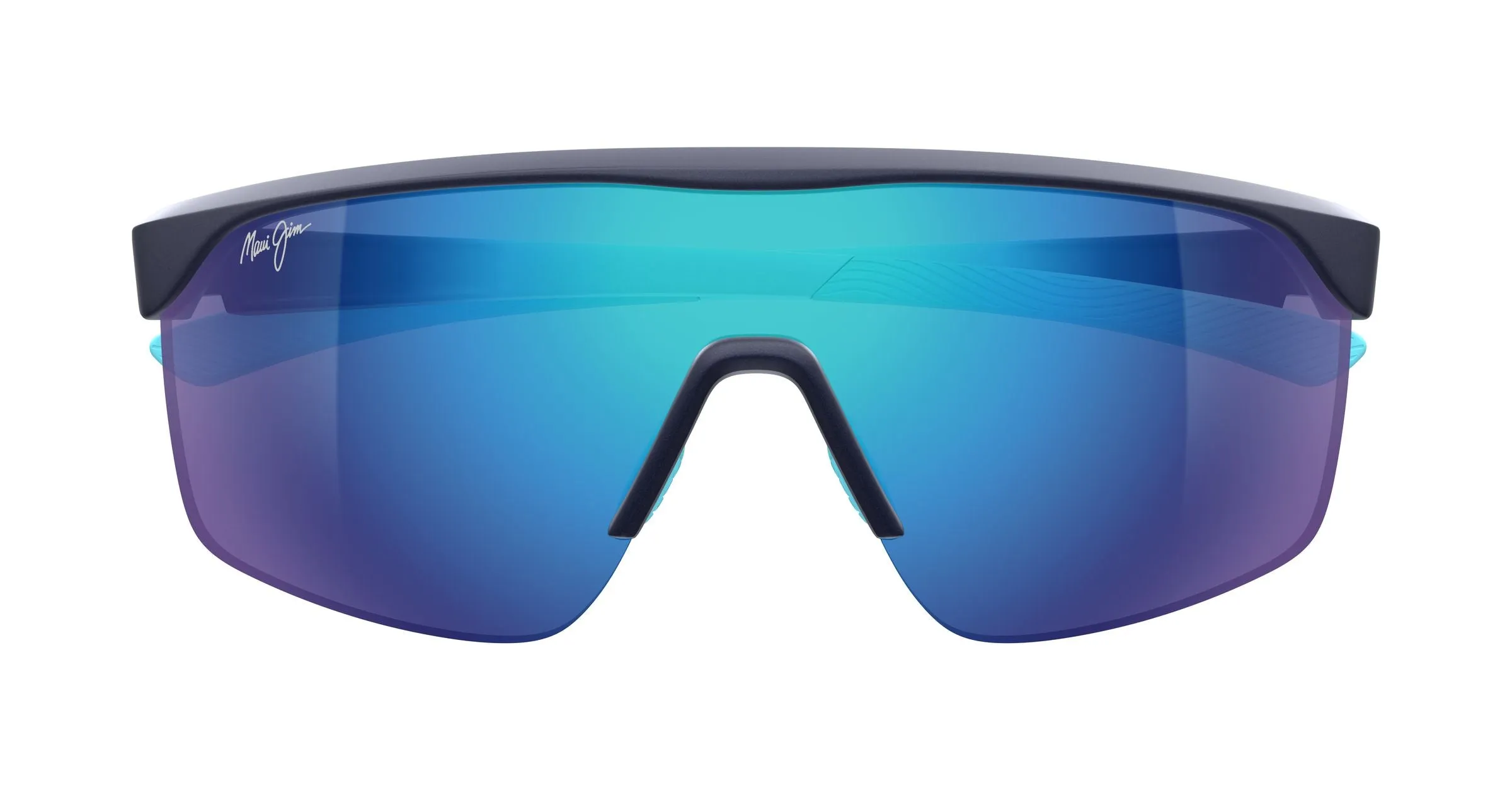 Maui Jim MJ0596SA 004 Occhiali da sole Bio-iniettato Blu Blu Avvolgente - immagine 2