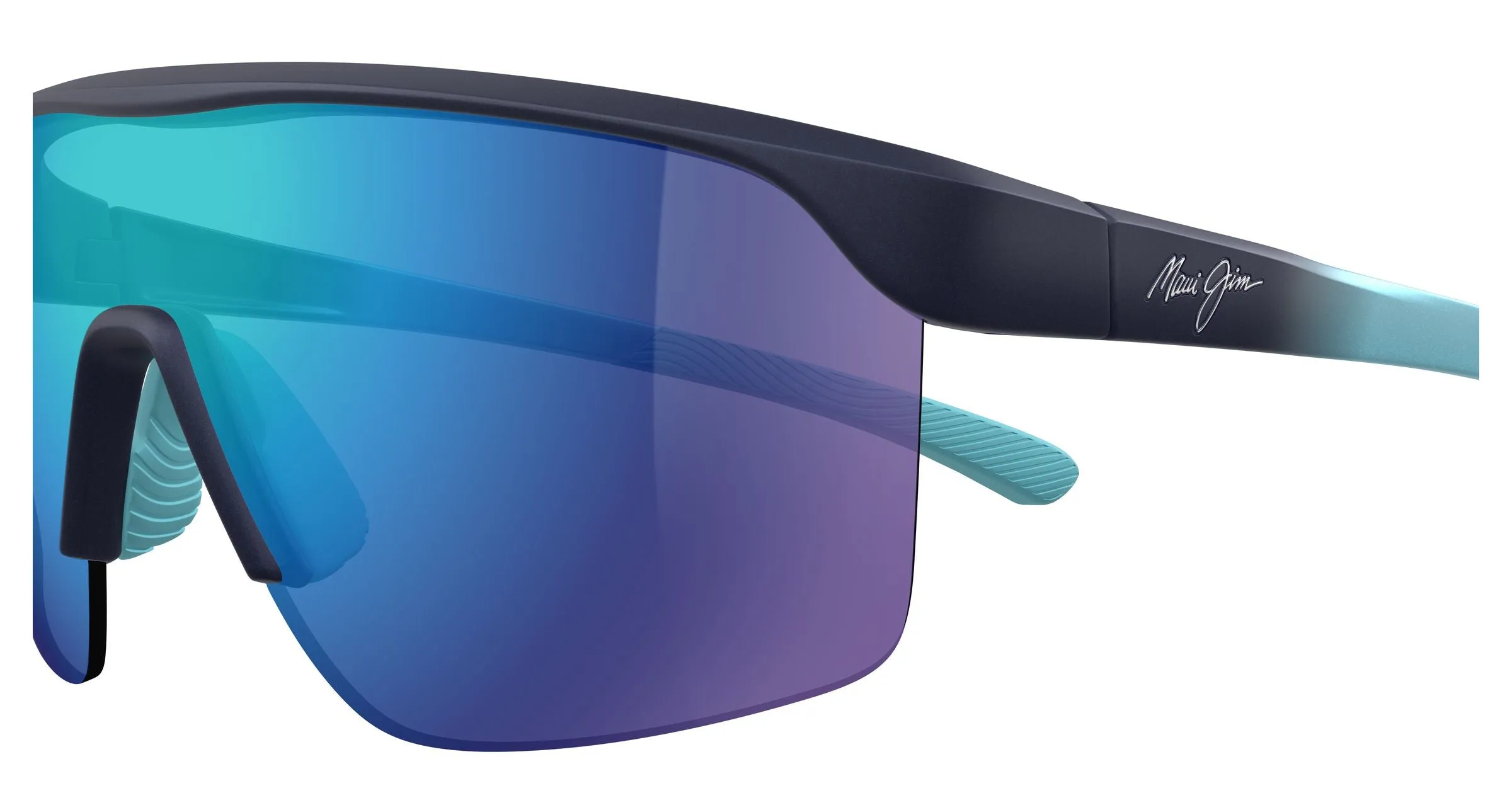 Maui Jim MJ0596SA 004 Occhiali da sole Bio-iniettato Blu Blu Avvolgente - immagine 3