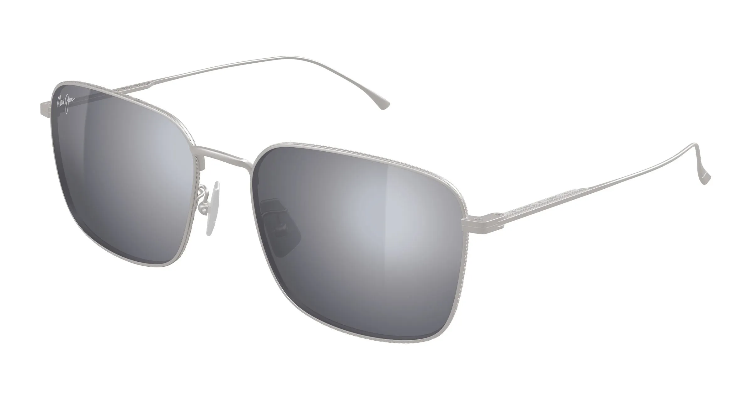 Maui Jim MJ0592SA 003 Occhiali da sole Titanio Argento Argento Squadrata - immagine 1