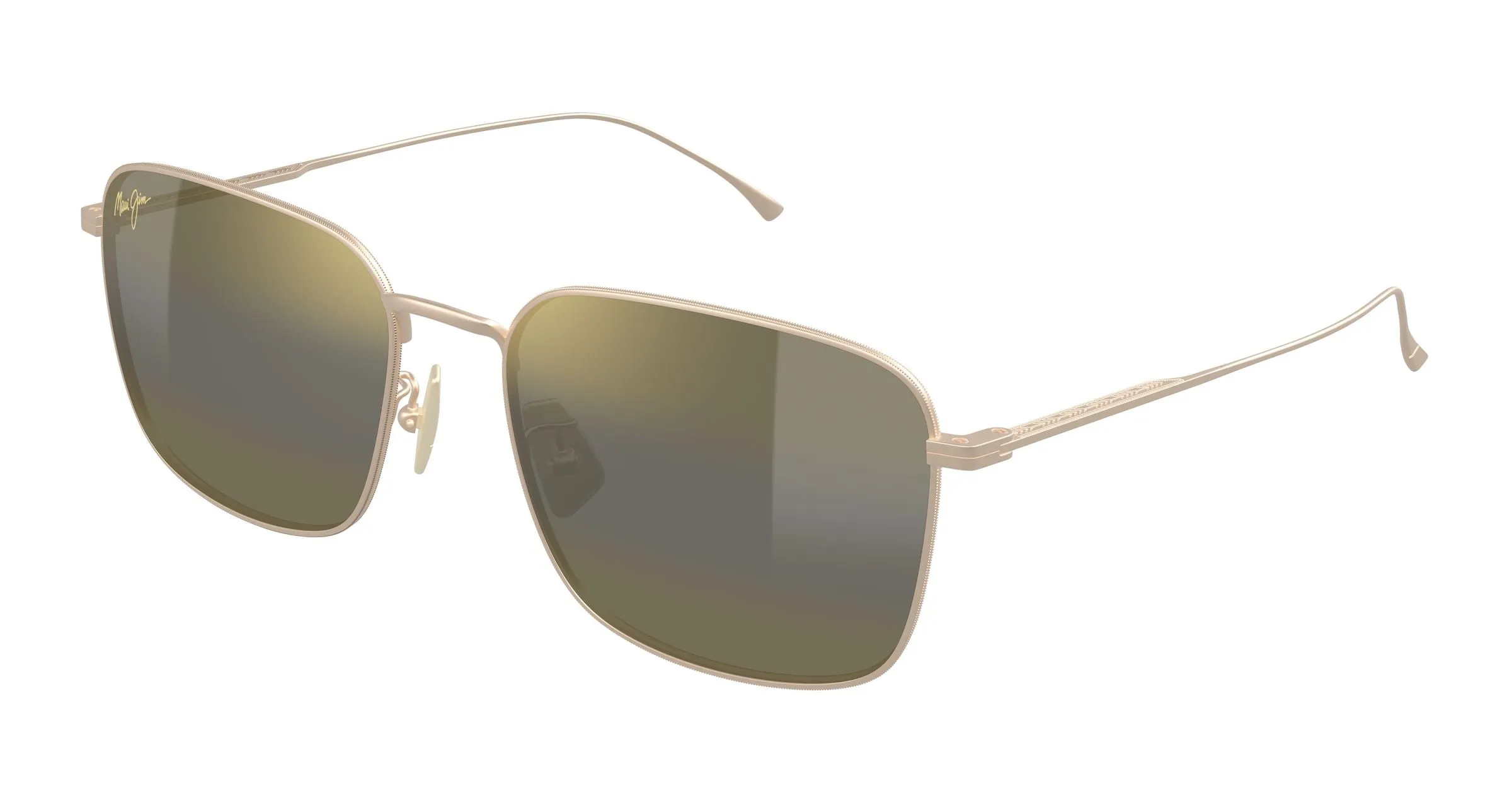 Maui Jim MJ0592SA 002 Occhiali da sole Titanio Oro Bronzo Squadrata - immagine 1