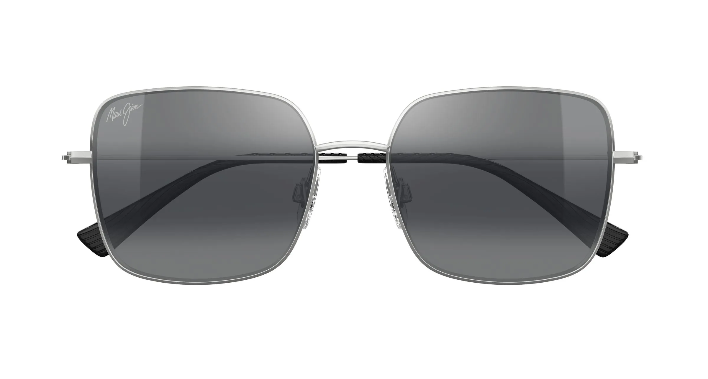 Maui Jim MJ0590S 001 Occhiali da sole Metallo Argento Grigio Squadrata - immagine 2