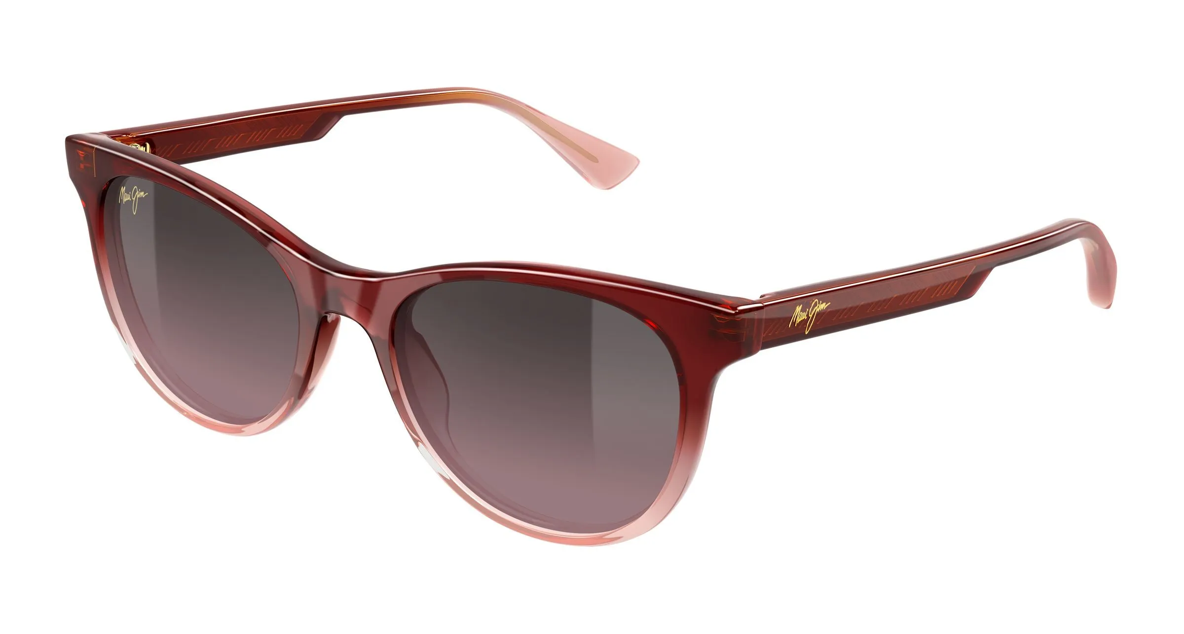 Maui Jim MJ0588S 003 Occhiali da sole Bio-iniettato Rosso Rosa Rotonda - immagine 1