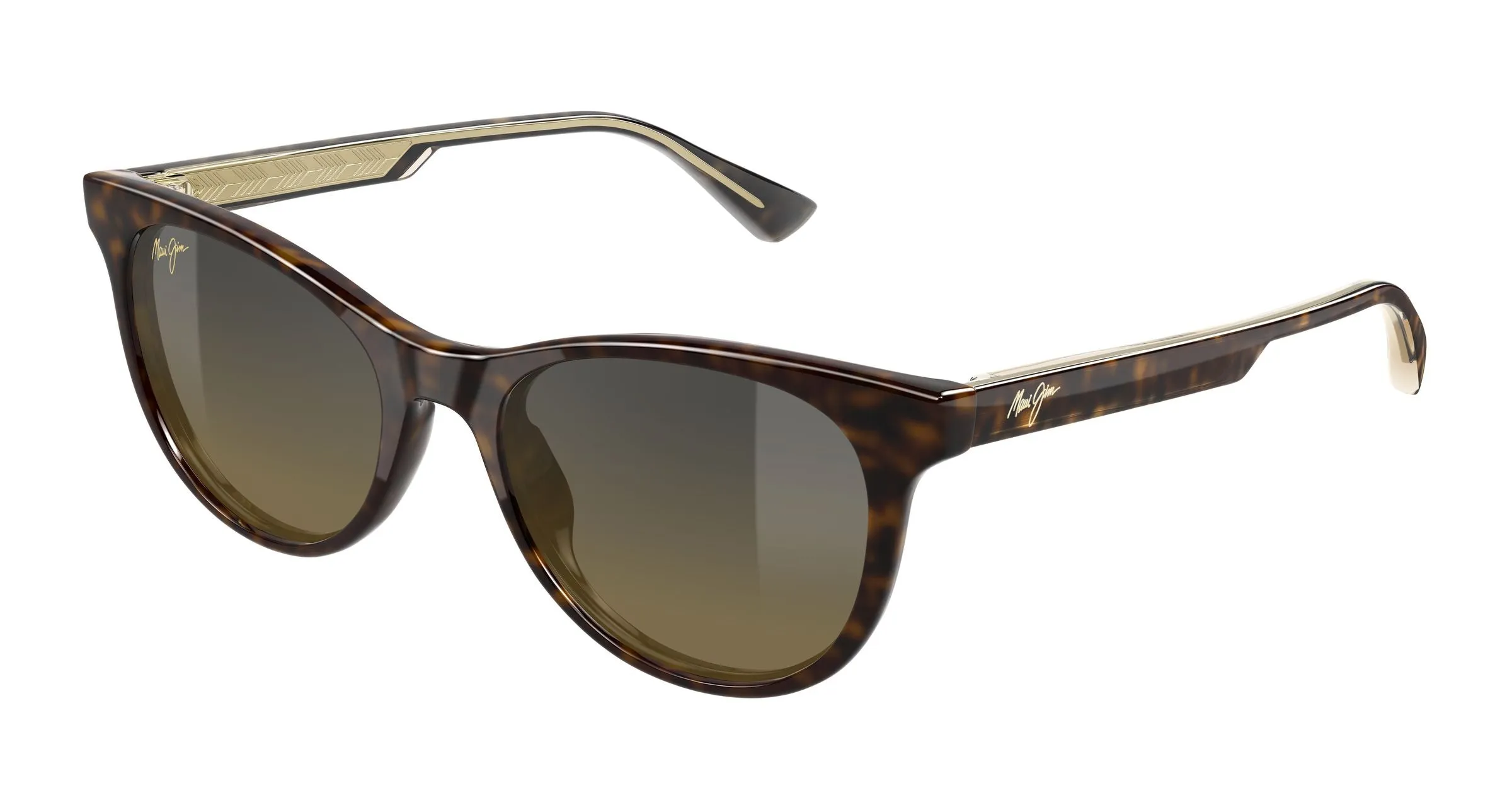 Maui Jim MJ0588S 002 Occhiali da sole Bio-iniettato Havana Bronzo Rotonda - immagine 1
