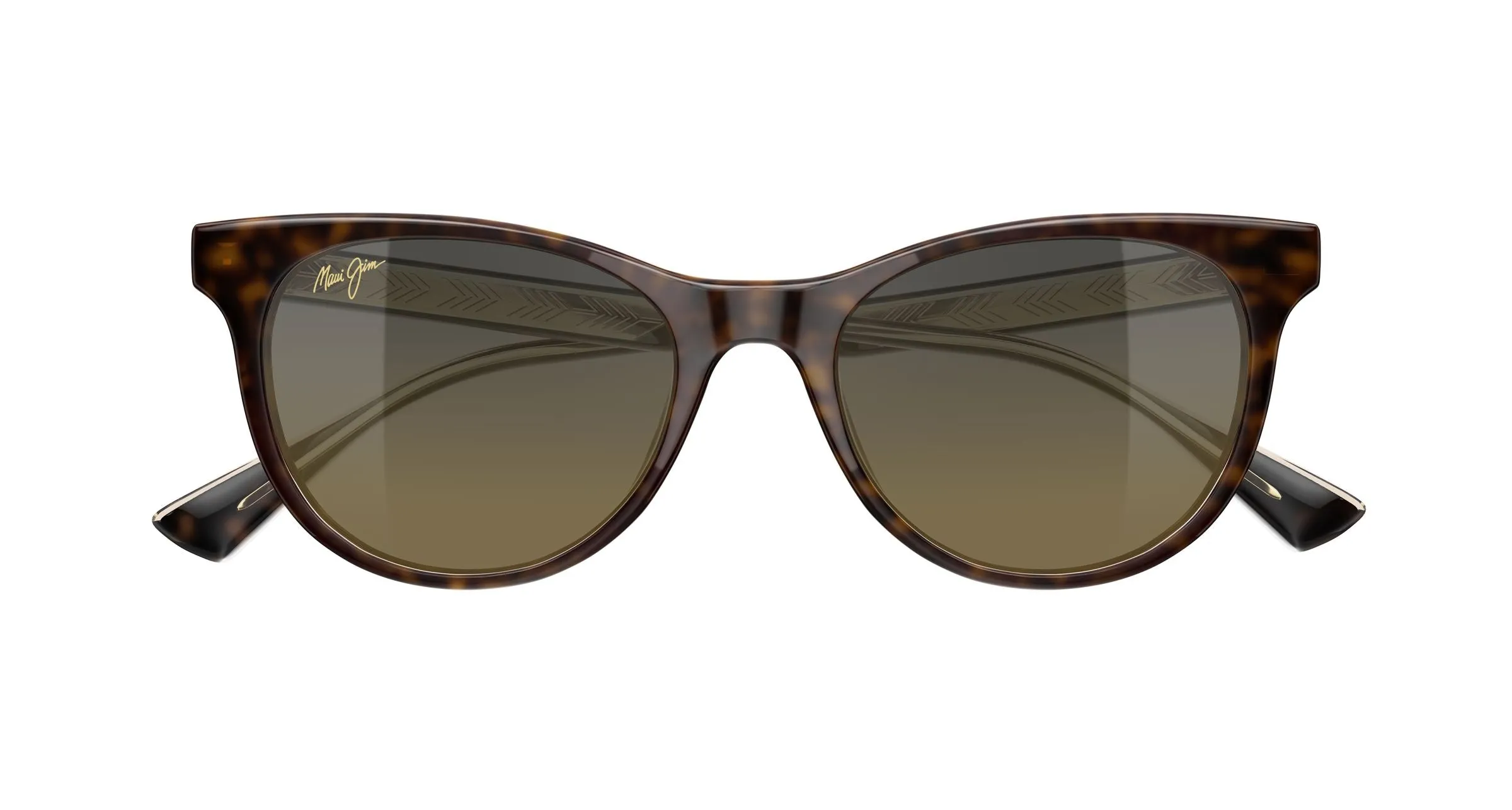 Maui Jim MJ0588S 002 Occhiali da sole Bio-iniettato Havana Bronzo Rotonda - immagine 2