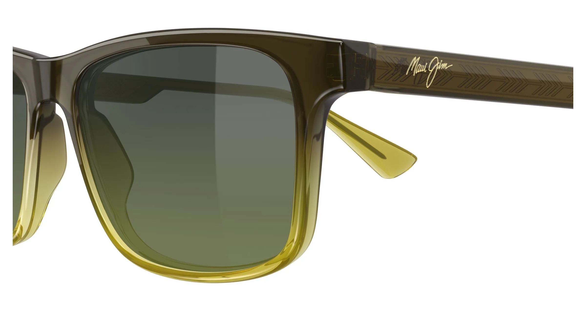 Maui Jim MJ0587S 004 Occhiali da sole Bio-iniettato Verde Verde Squadrata - immagine 3