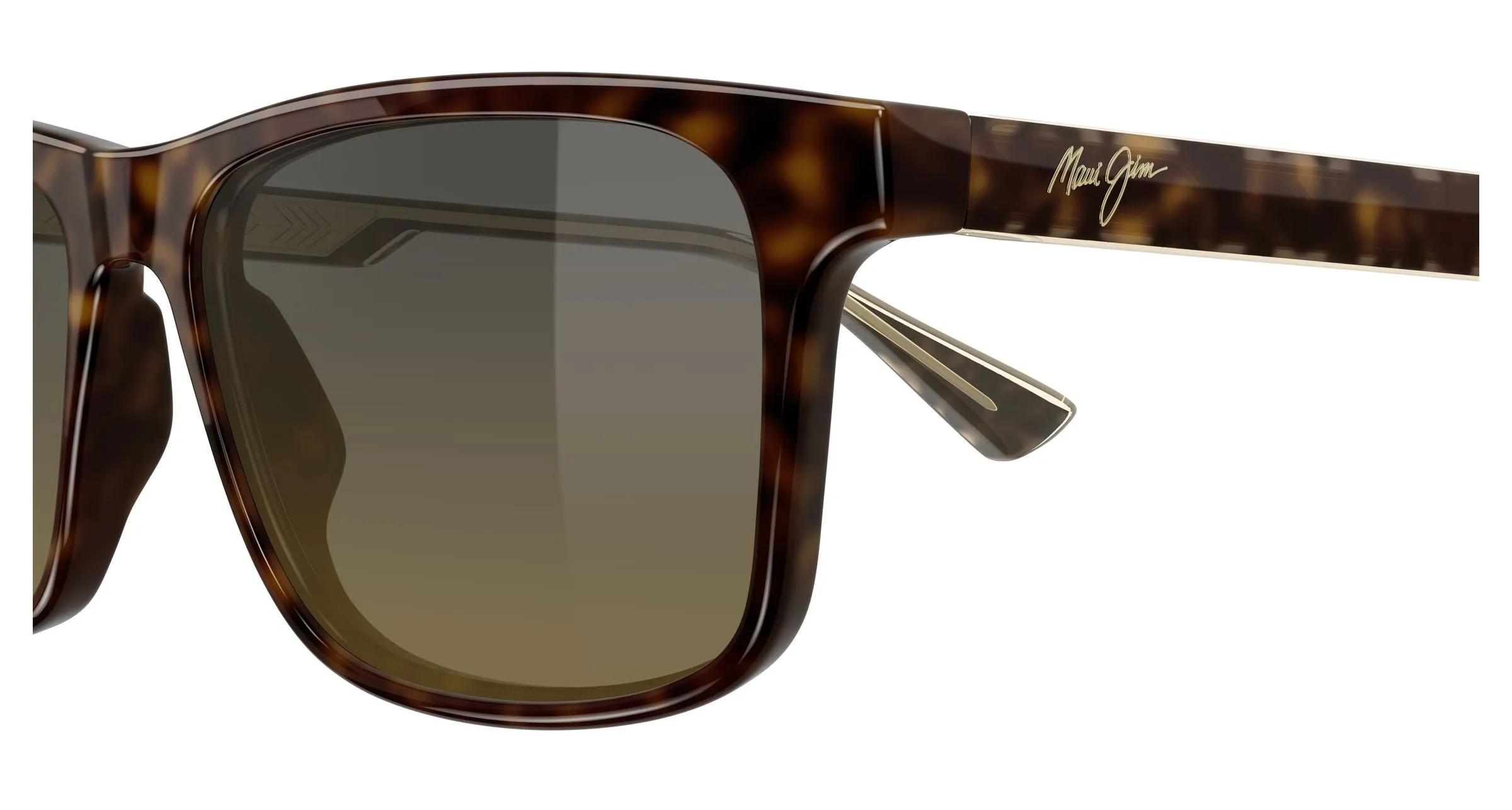 Maui Jim MJ0587S 002 Occhiali da sole Bio-iniettato Havana Bronzo Squadrata - immagine 3
