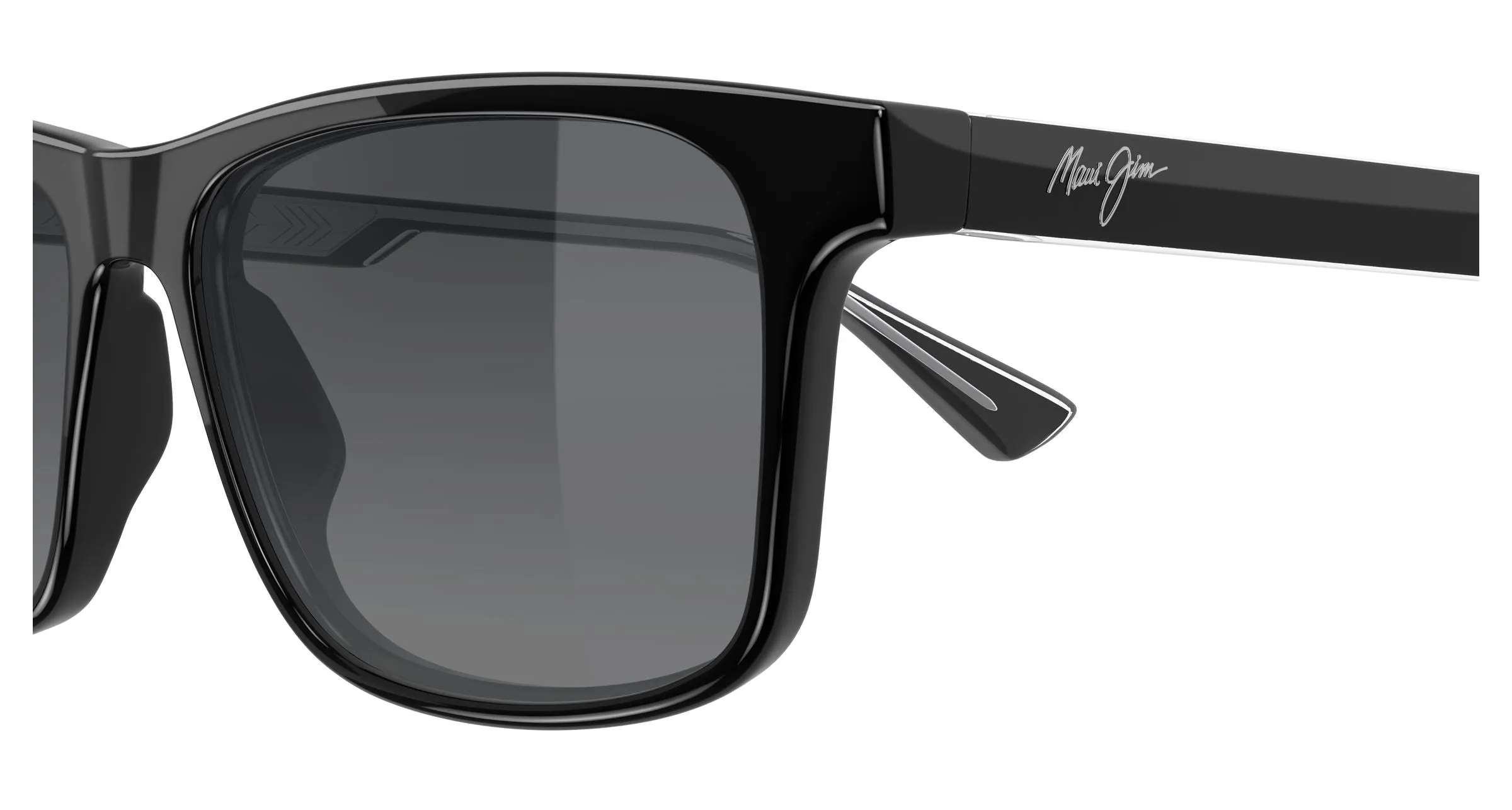 Maui Jim MJ0587S 001 Occhiali da sole Bio-iniettato Nero Grigio Squadrata - immagine 3