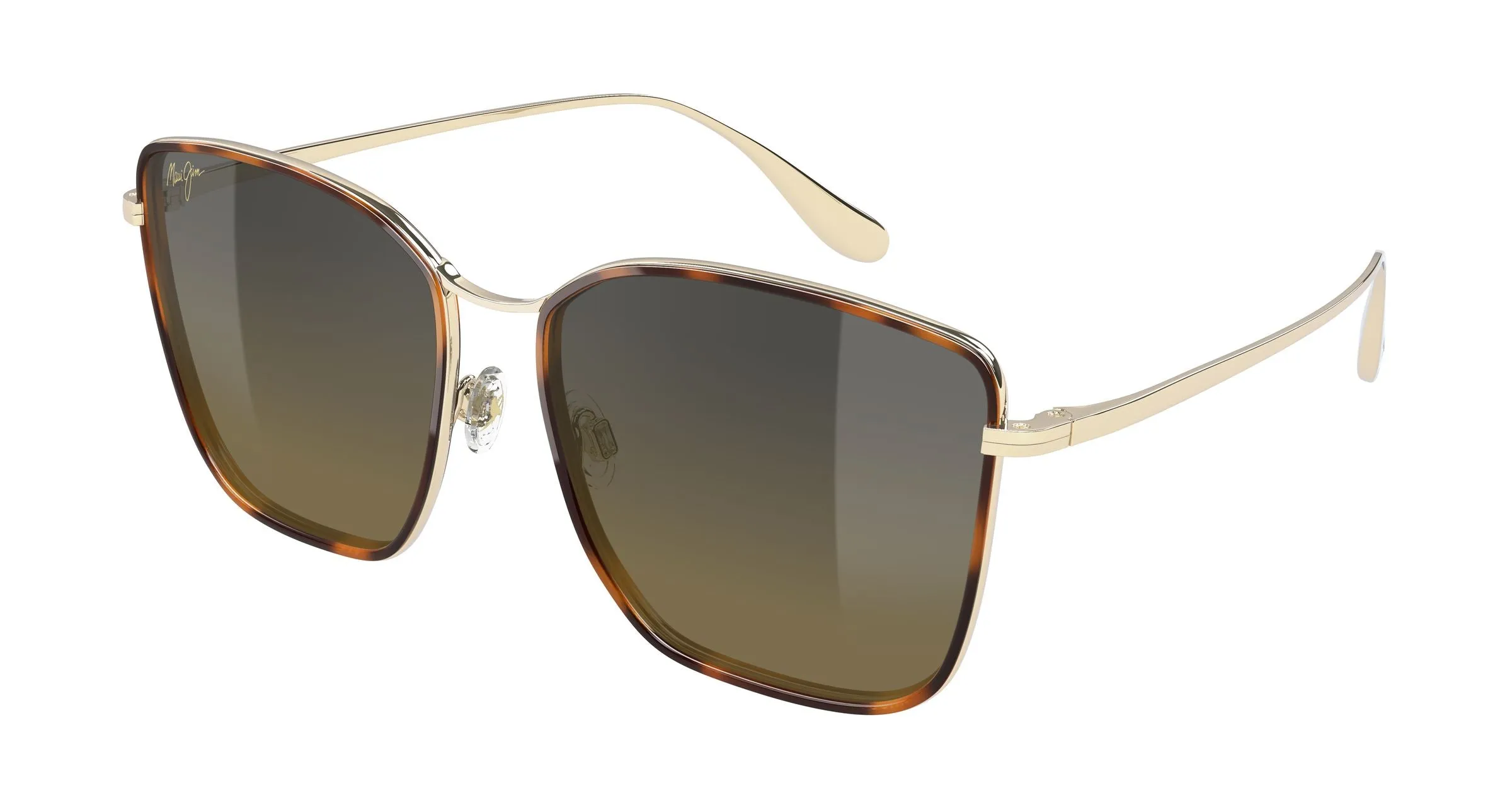 Maui Jim MJ0561S 002 Occhiali da sole Titanio Havana Bronzo Squadrata - immagine 1
