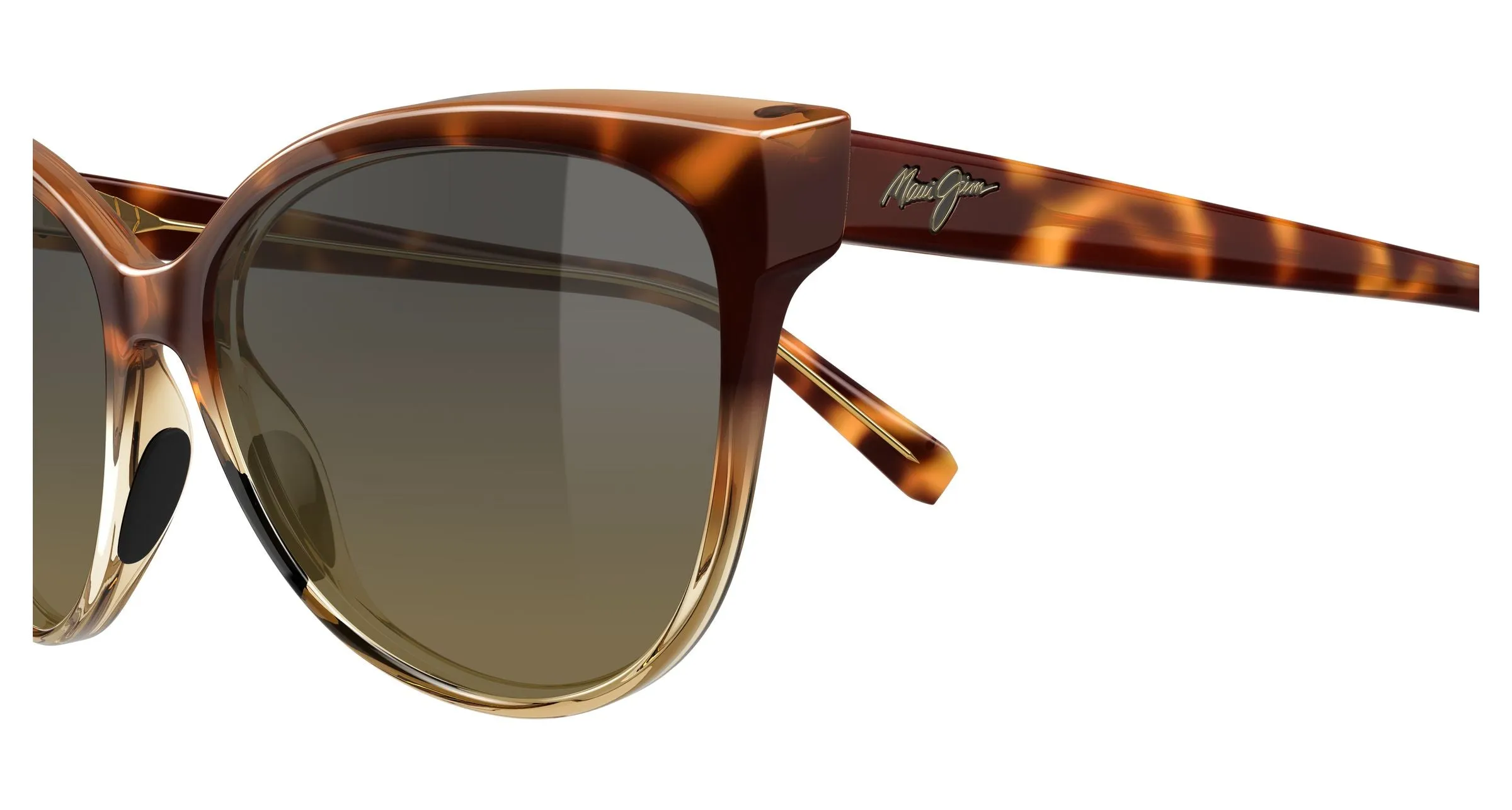 Maui Jim MJ0537S 002 Occhiali da sole Iniettato Havana Bronzo Cat Eye - immagine 3