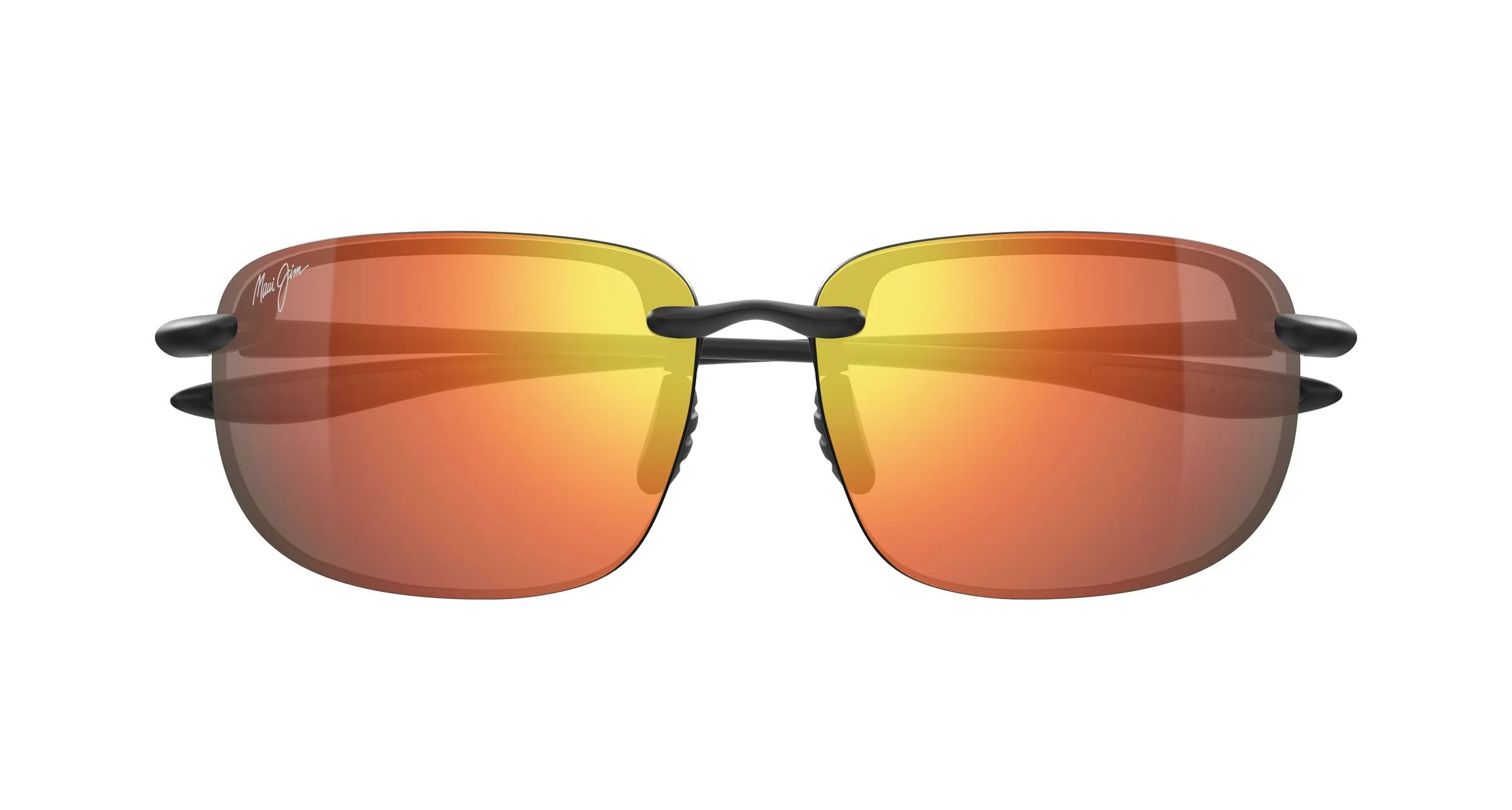 Maui Jim MJ0456S 005 Occhiali da sole Iniettato Nero Rosso Rotonda - immagine 2
