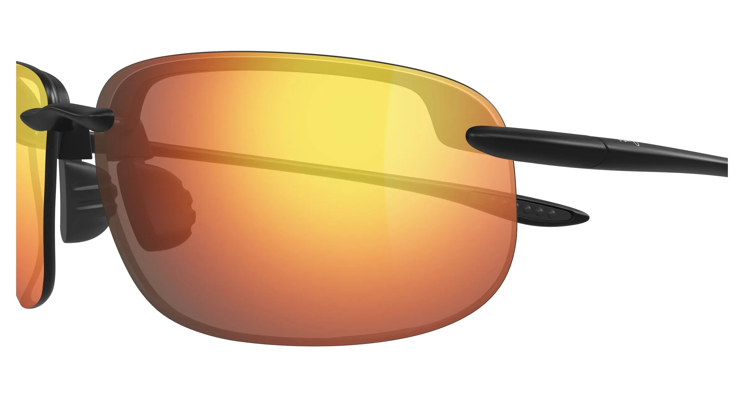 Maui Jim MJ0456S 005 Occhiali da sole Iniettato Nero Rosso Rotonda - immagine 3
