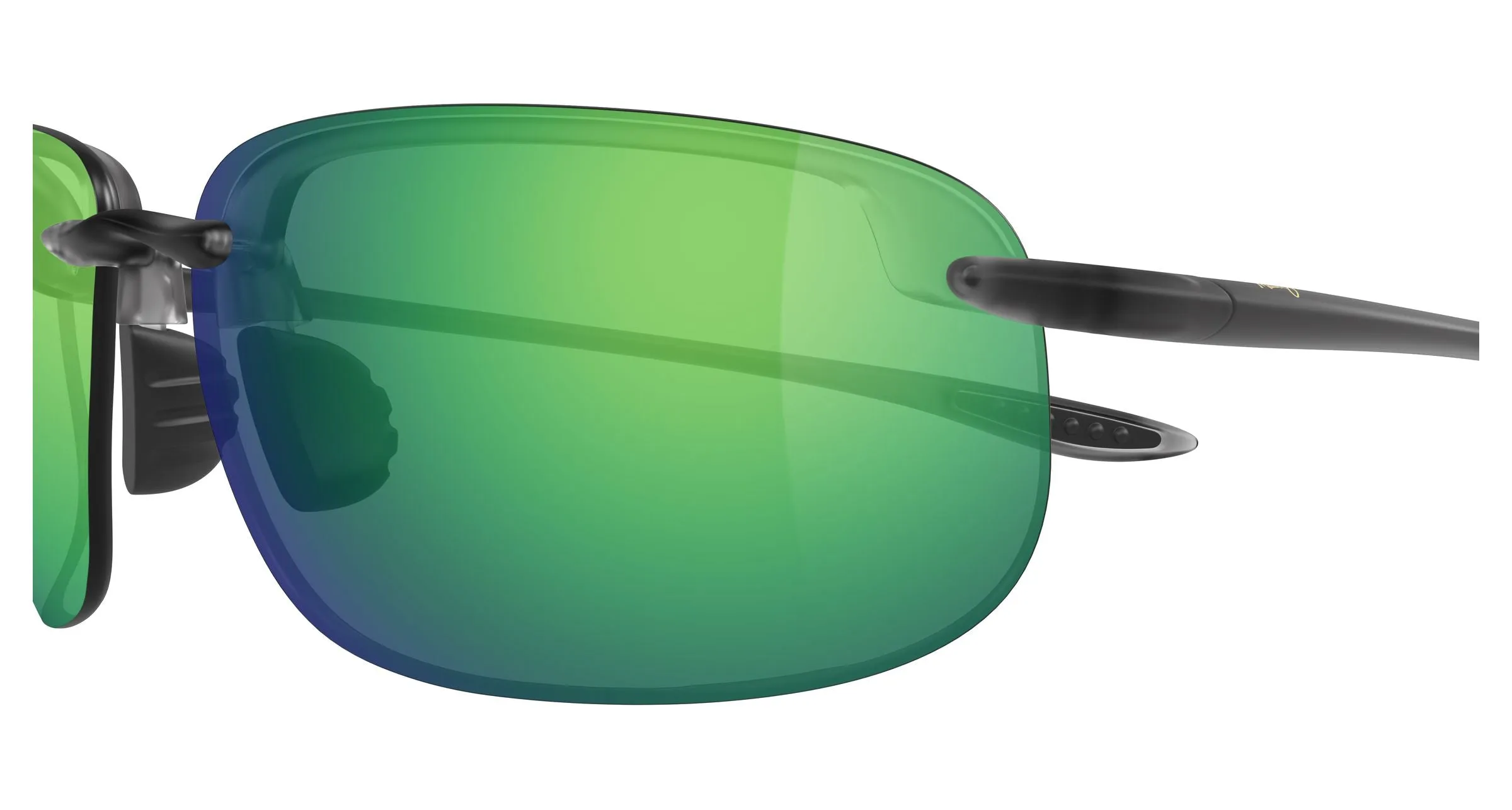 Maui Jim MJ0456S 003 Occhiali da sole Iniettato Grigio Verde Rotonda - immagine 3