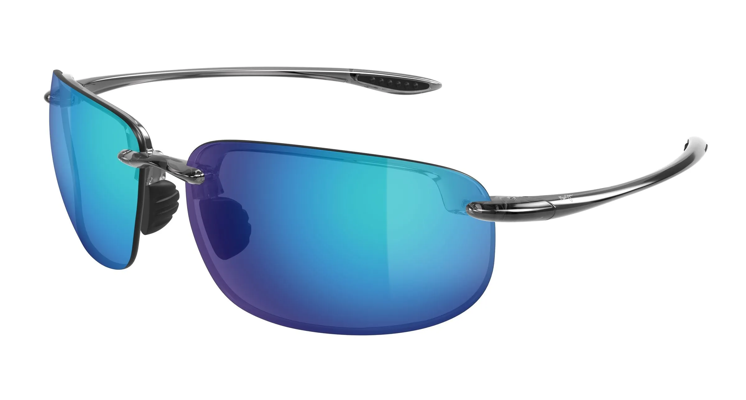 Maui Jim MJ0456S 002 Occhiali da sole Iniettato Grigio Blu Rotonda - immagine 1