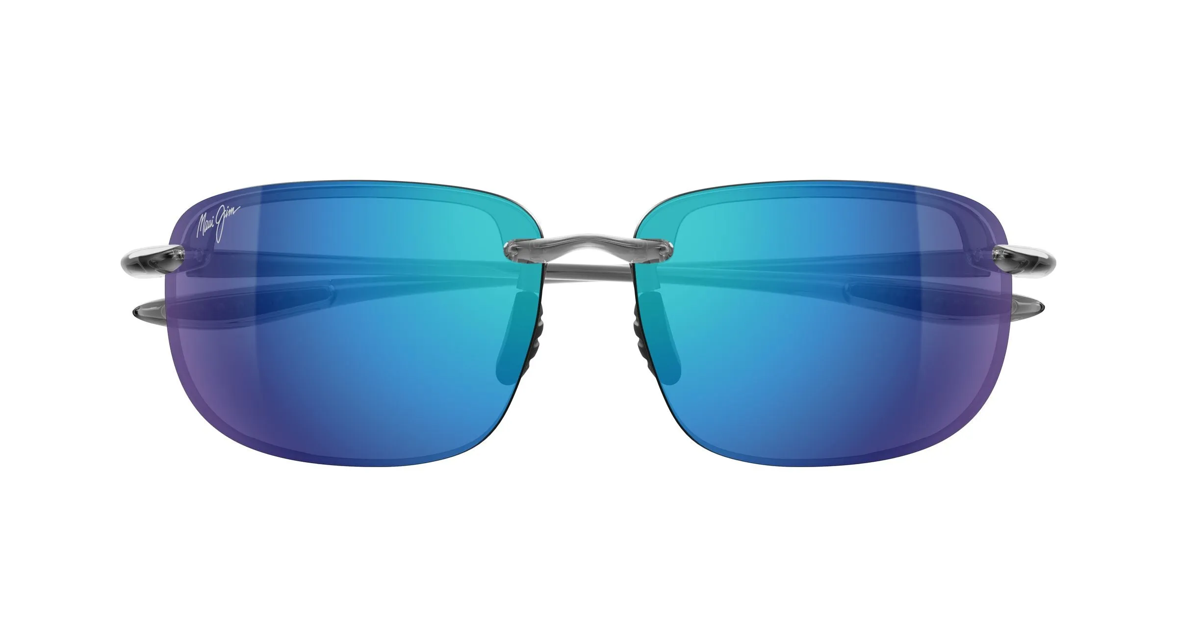 Maui Jim MJ0456S 002 Occhiali da sole Iniettato Grigio Blu Rotonda - immagine 2