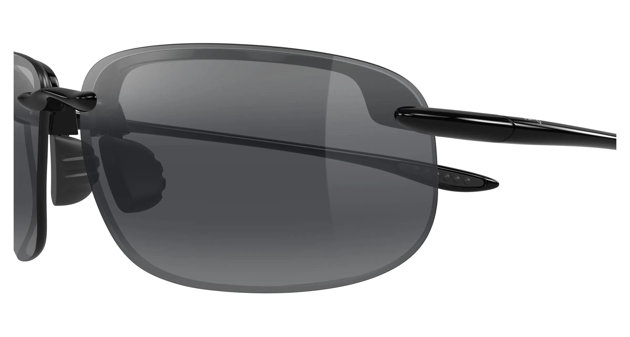 Maui Jim MJ0456S 001 Occhiali da sole Iniettato Nero Grigio Rotonda - immagine 3