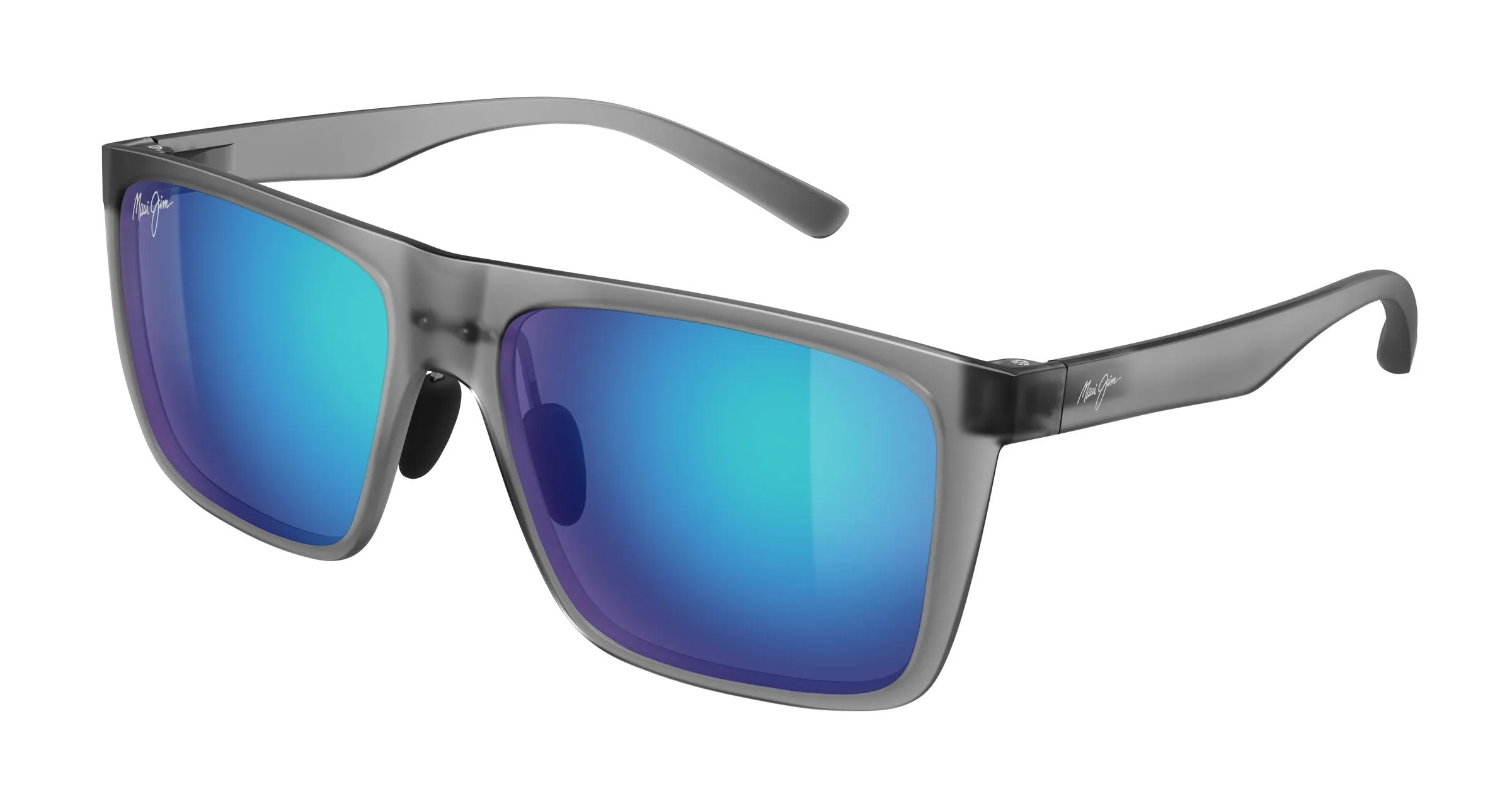 Maui Jim MJ0455S 002 Occhiali da sole Iniettato Grigio Blu Squadrata - immagine 1