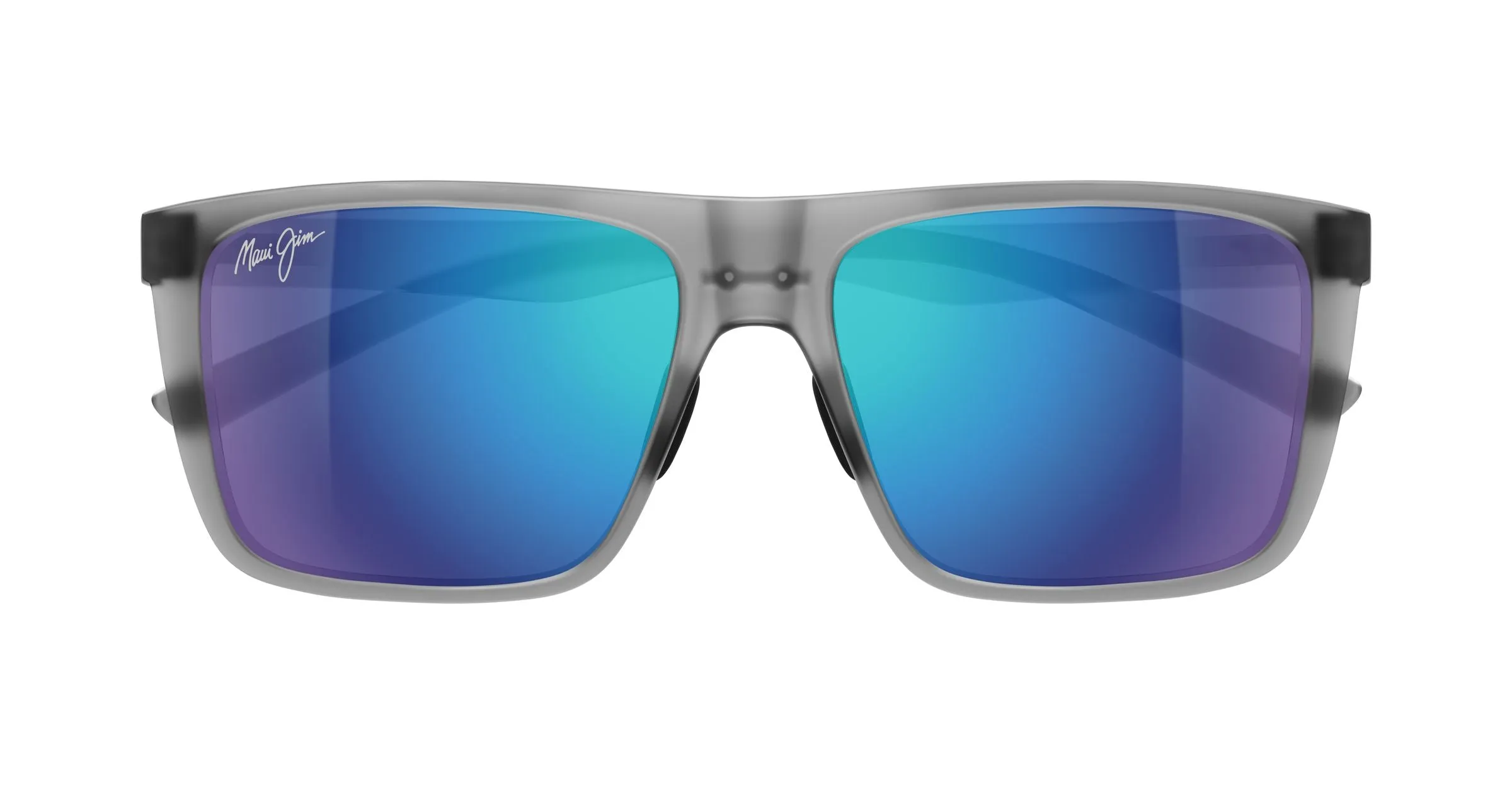 Maui Jim MJ0455S 002 Occhiali da sole Iniettato Grigio Blu Squadrata - immagine 2