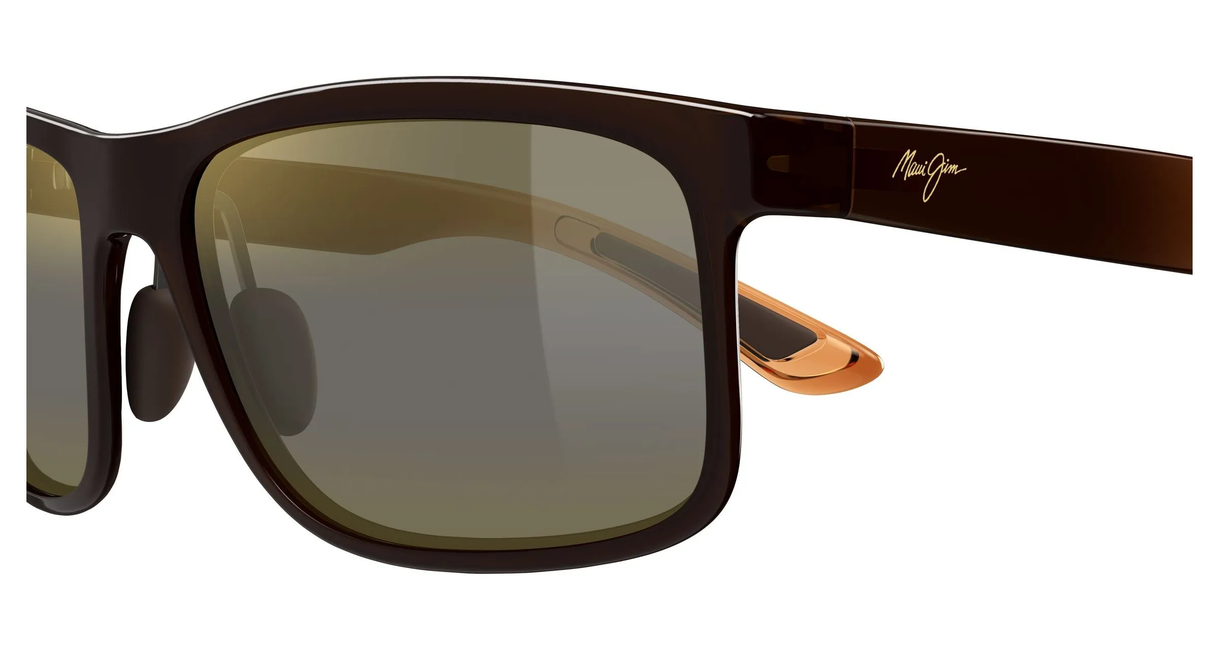 Maui Jim MJ0449S 004 Occhiali da sole Iniettato Marrone Bronzo Squadrata - immagine 3