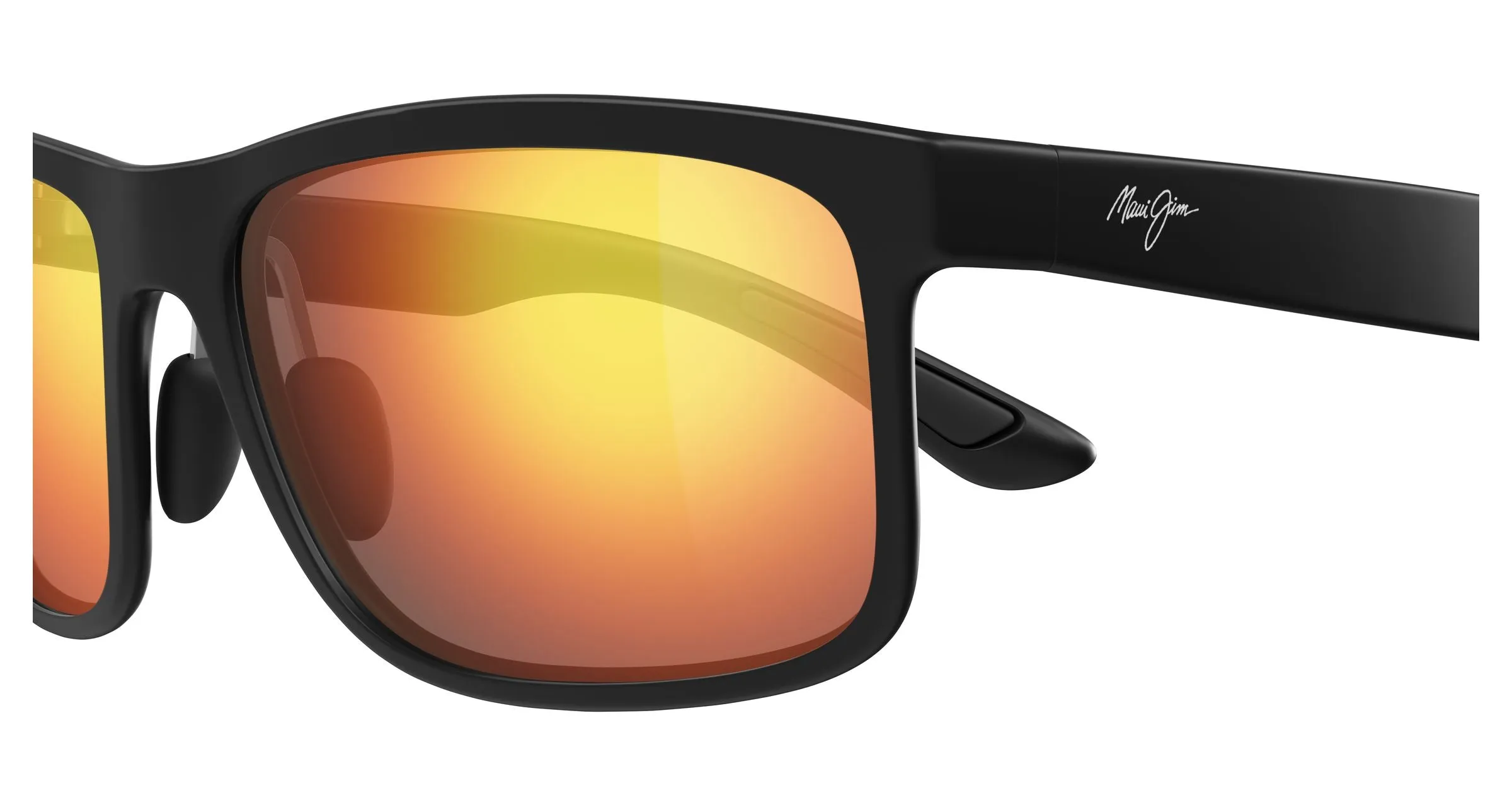 Maui Jim MJ0449S 003 Occhiali da sole Iniettato Nero Rosso Squadrata - immagine 3