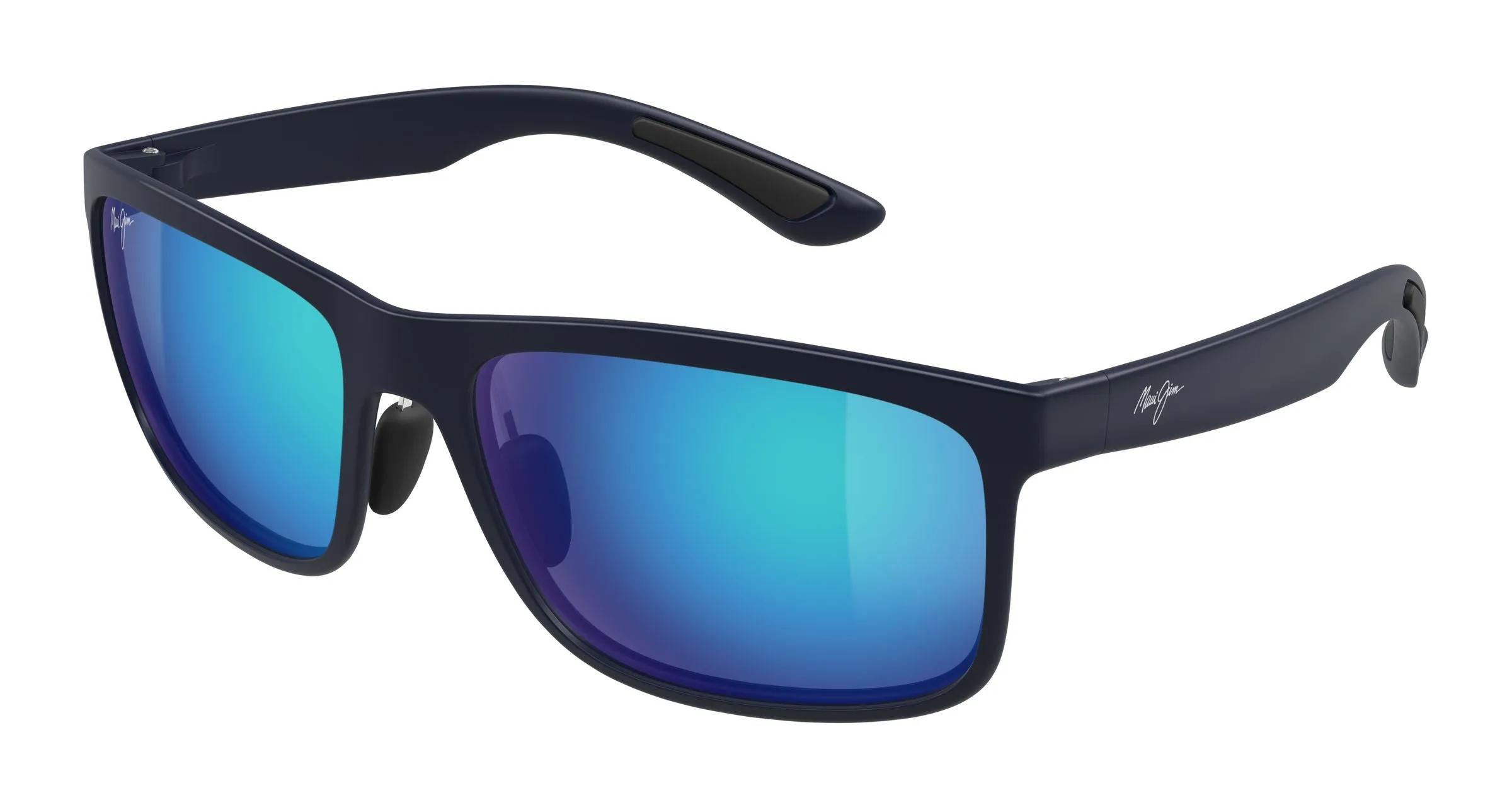 Maui Jim MJ0449S 002 Occhiali da sole Iniettato Blu Blu Squadrata - immagine 1